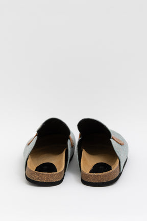 Felt Loafer Mules