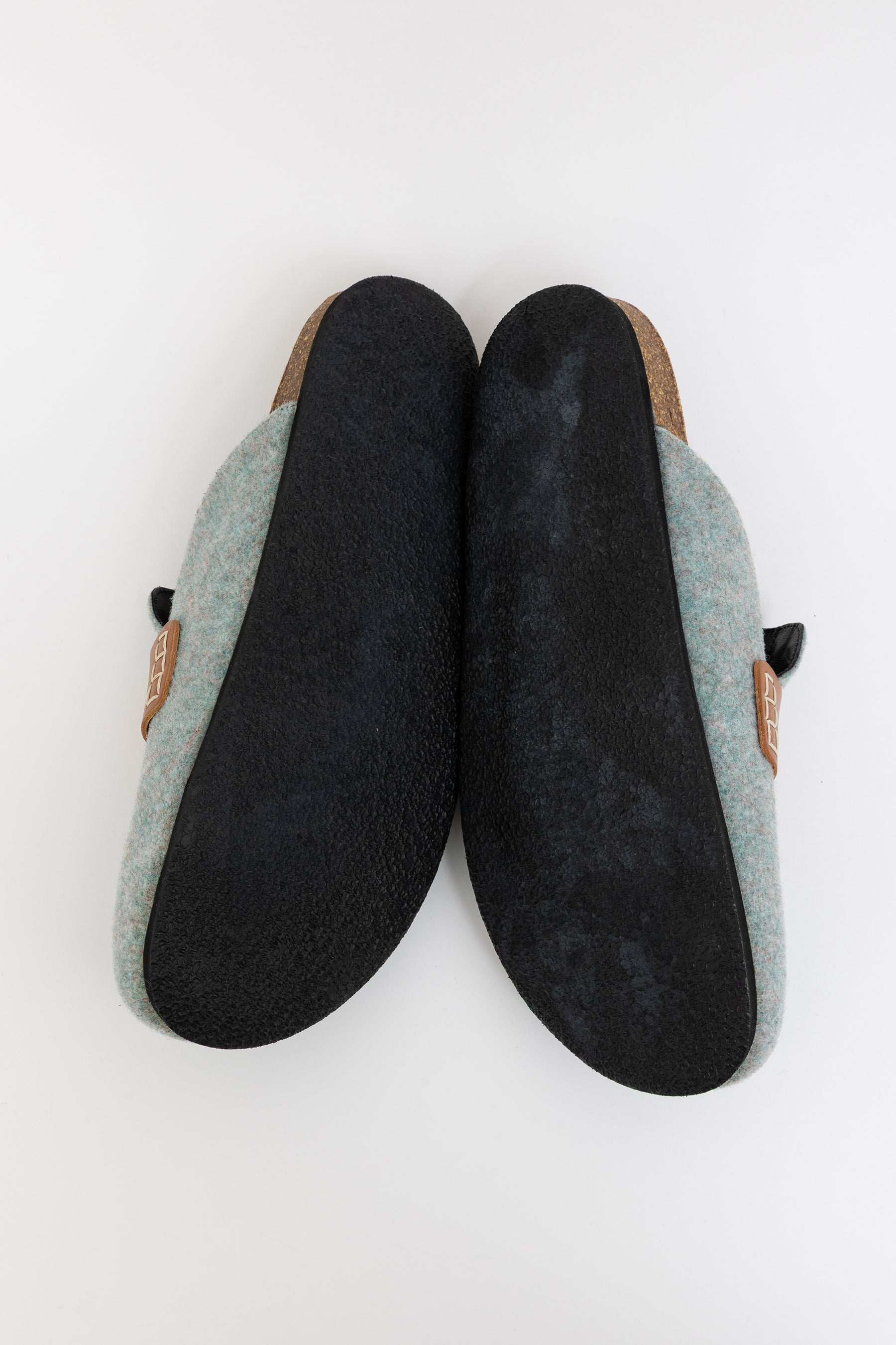 Felt Loafer Mules