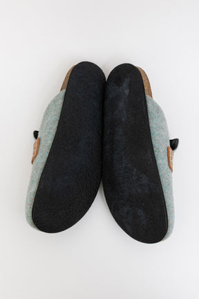Felt Loafer Mules