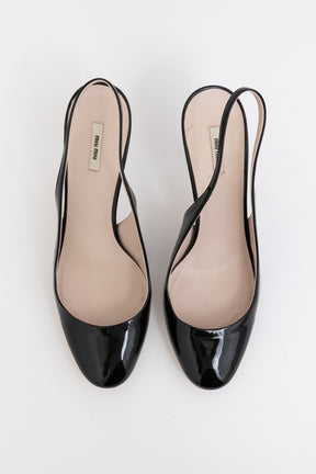 Patent Slingback Pumps