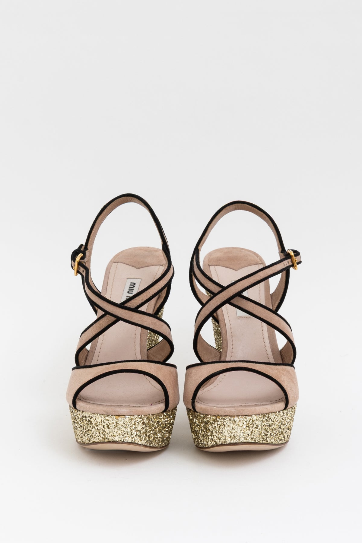 Glitter Wedge Sandals