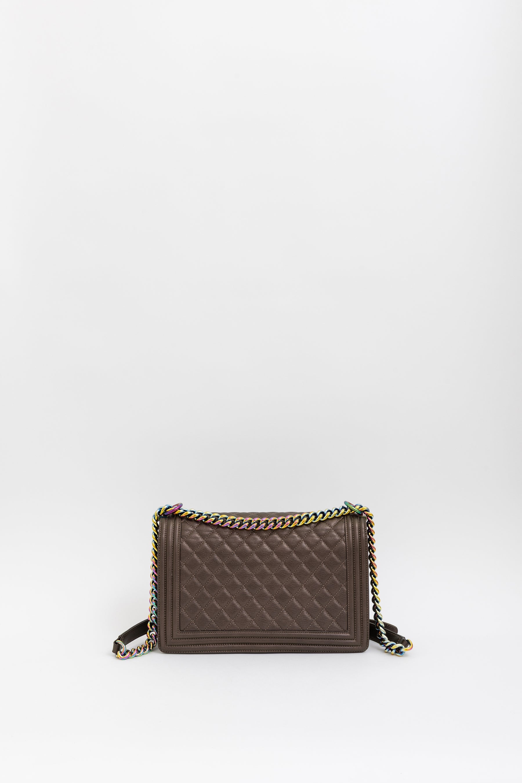 Medium Boy Bag with Rainbow Hardware