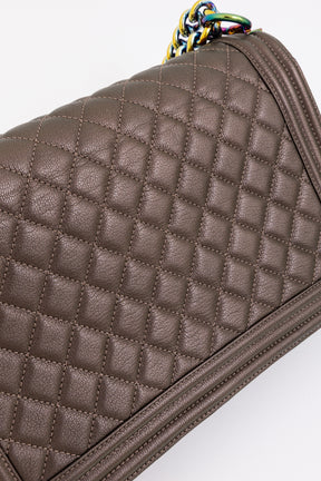 Medium Boy Bag with Rainbow Hardware