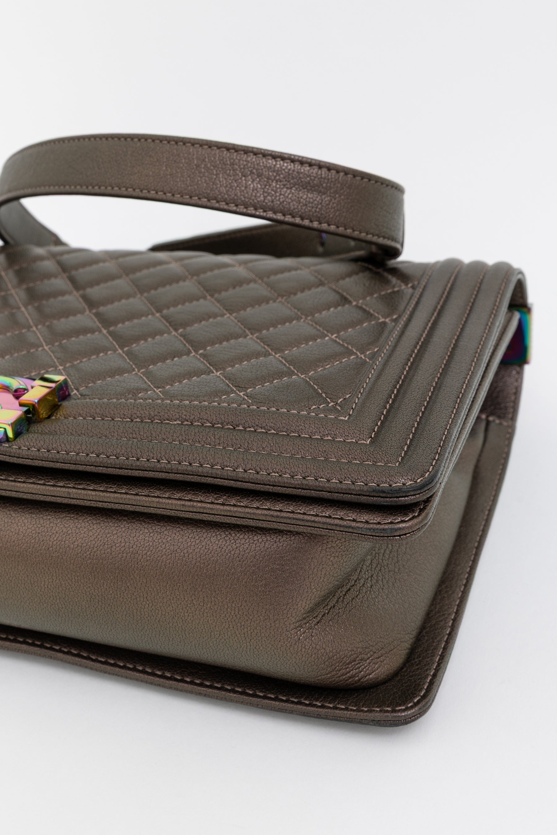 Medium Boy Bag with Rainbow Hardware