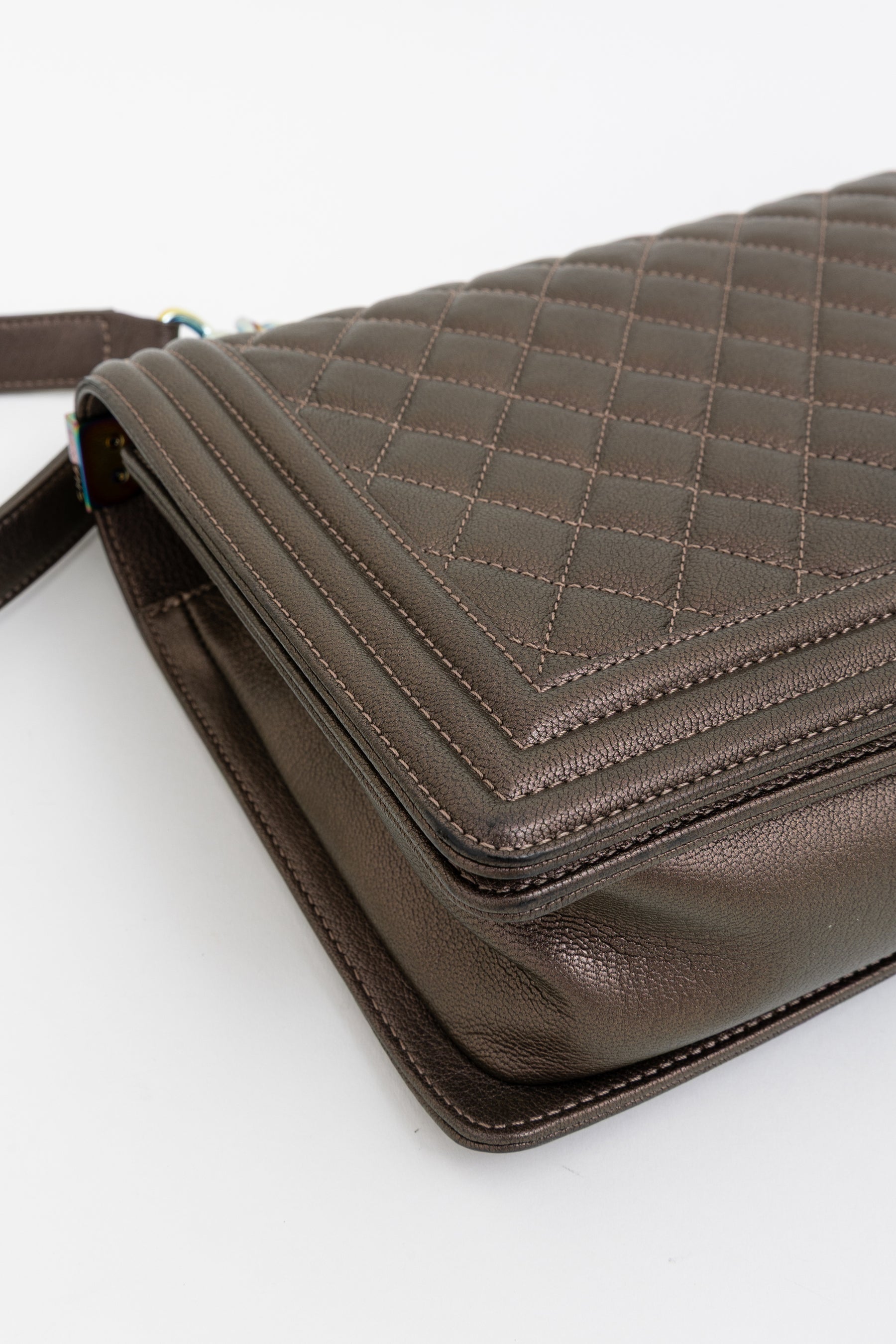 Medium Boy Bag with Rainbow Hardware