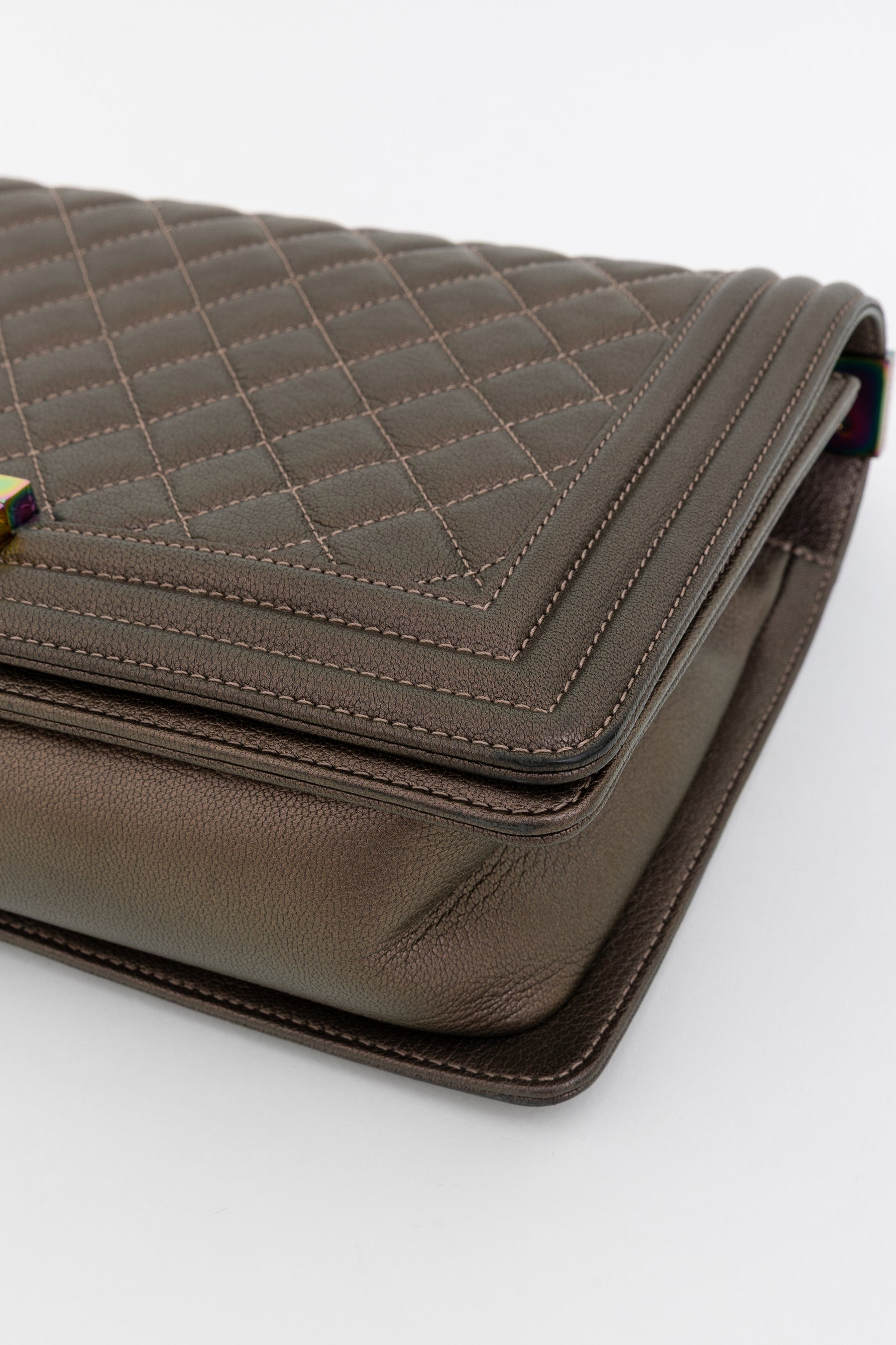 Medium Boy Bag with Rainbow Hardware