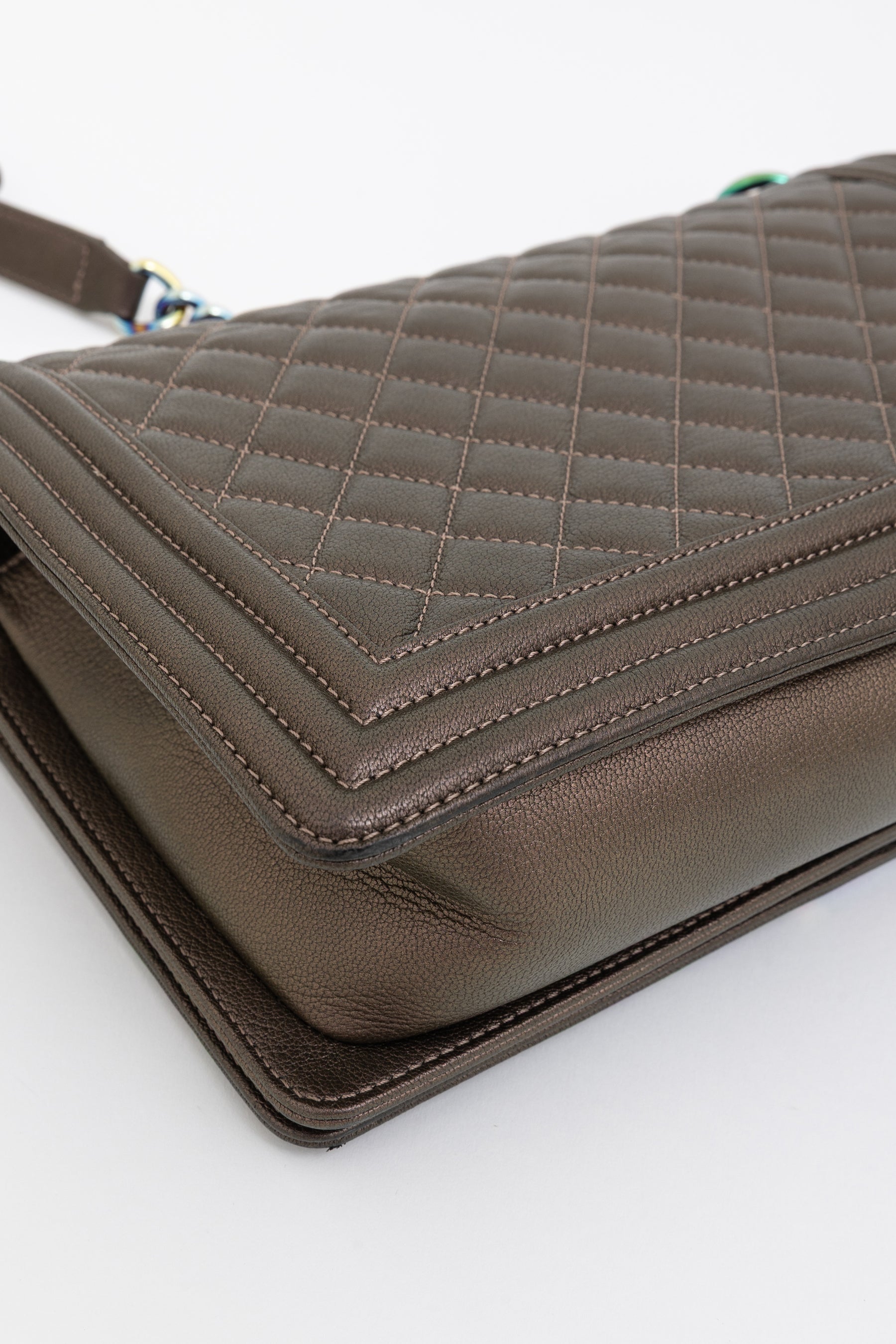 Medium Boy Bag with Rainbow Hardware