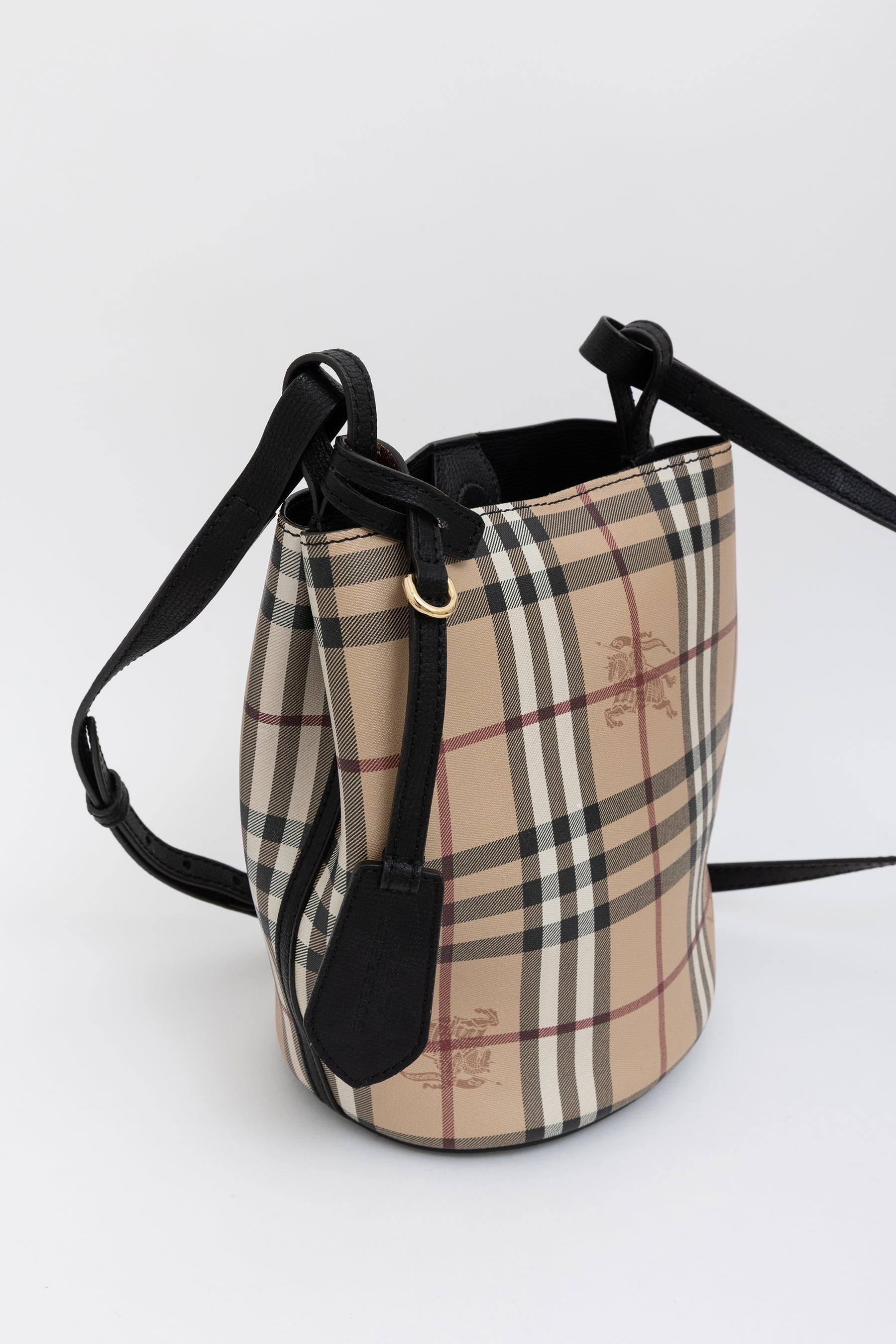 Small Lorne Haymarket Check Bucket Bag