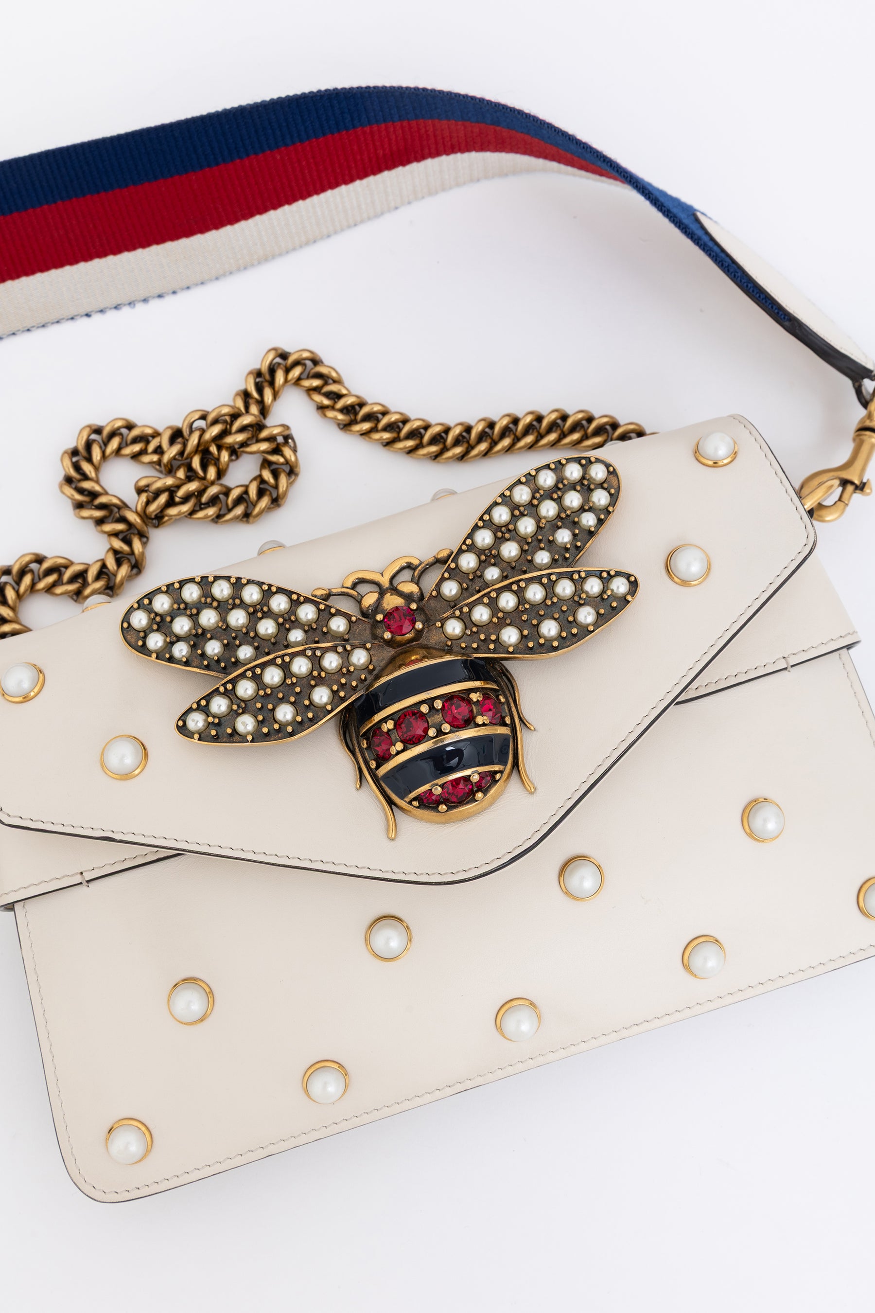 Broadway Pearly Bee Embellished Mini Shoulder Bag