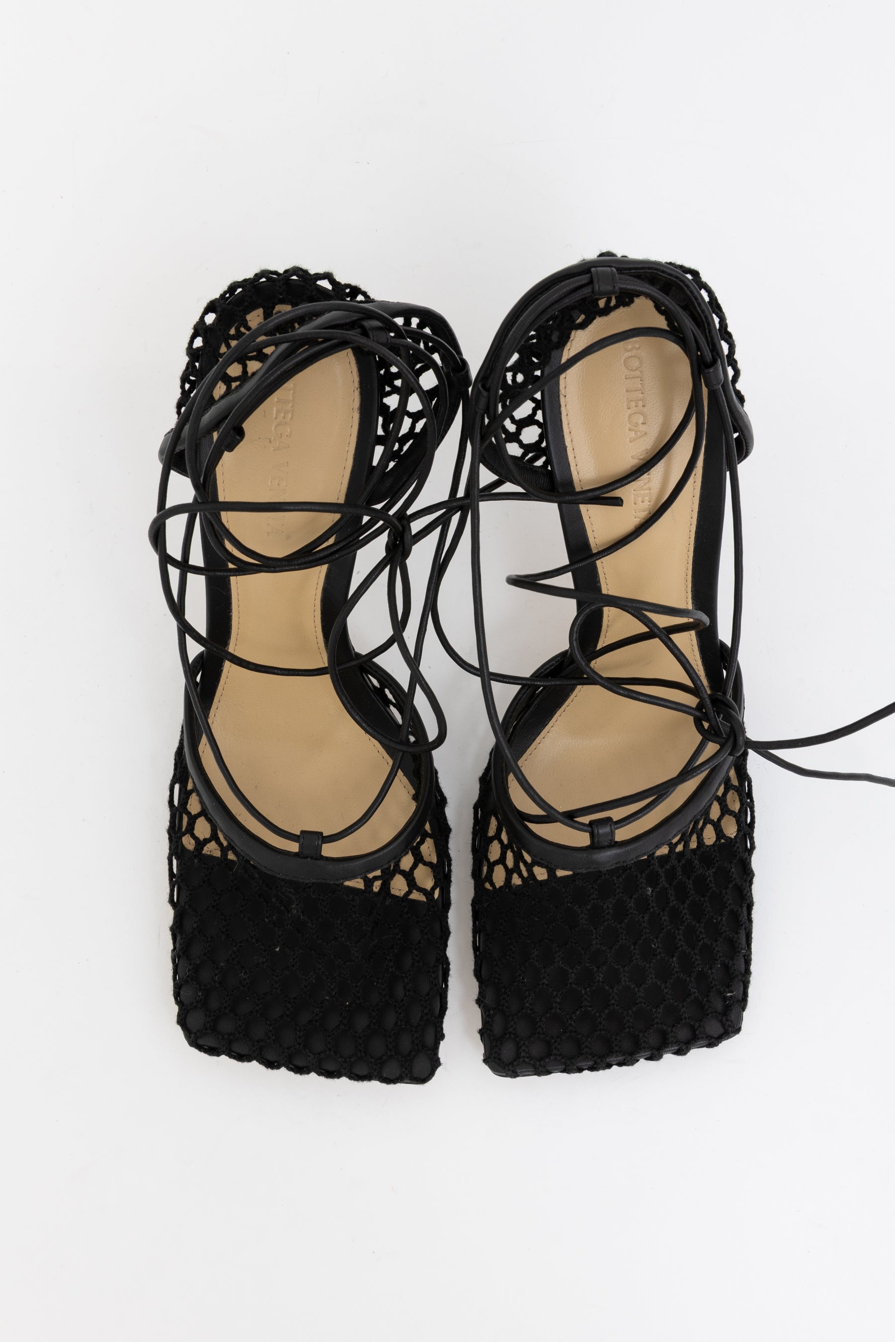 Stretch Lace-Up Sandals