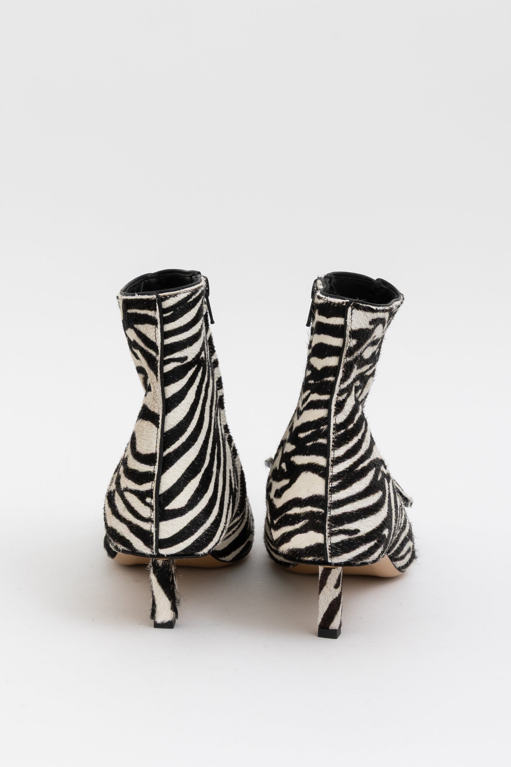 Ickle Zebra-Print Buckle Ankle Boots