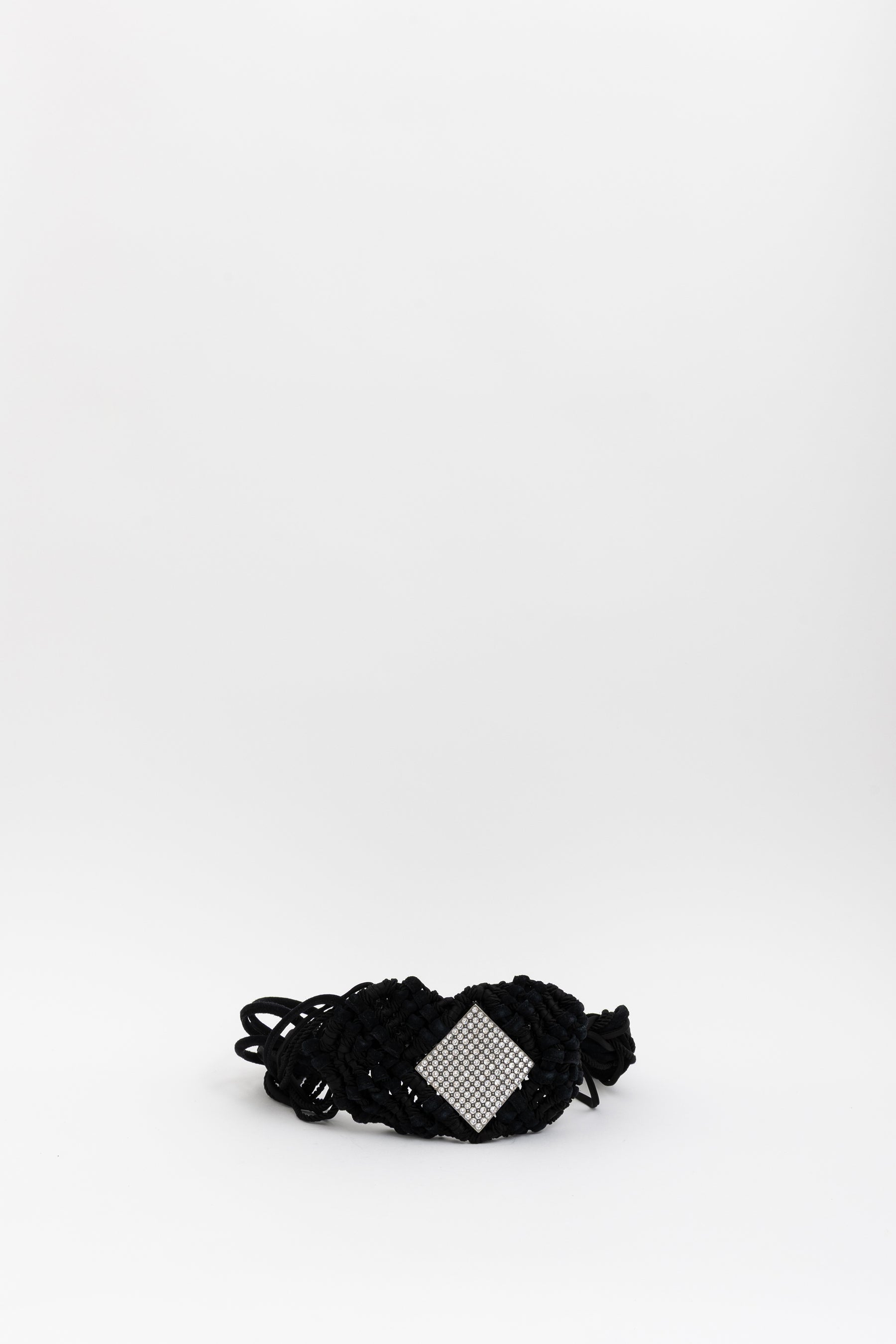 Crystal Embellished Braided Belt