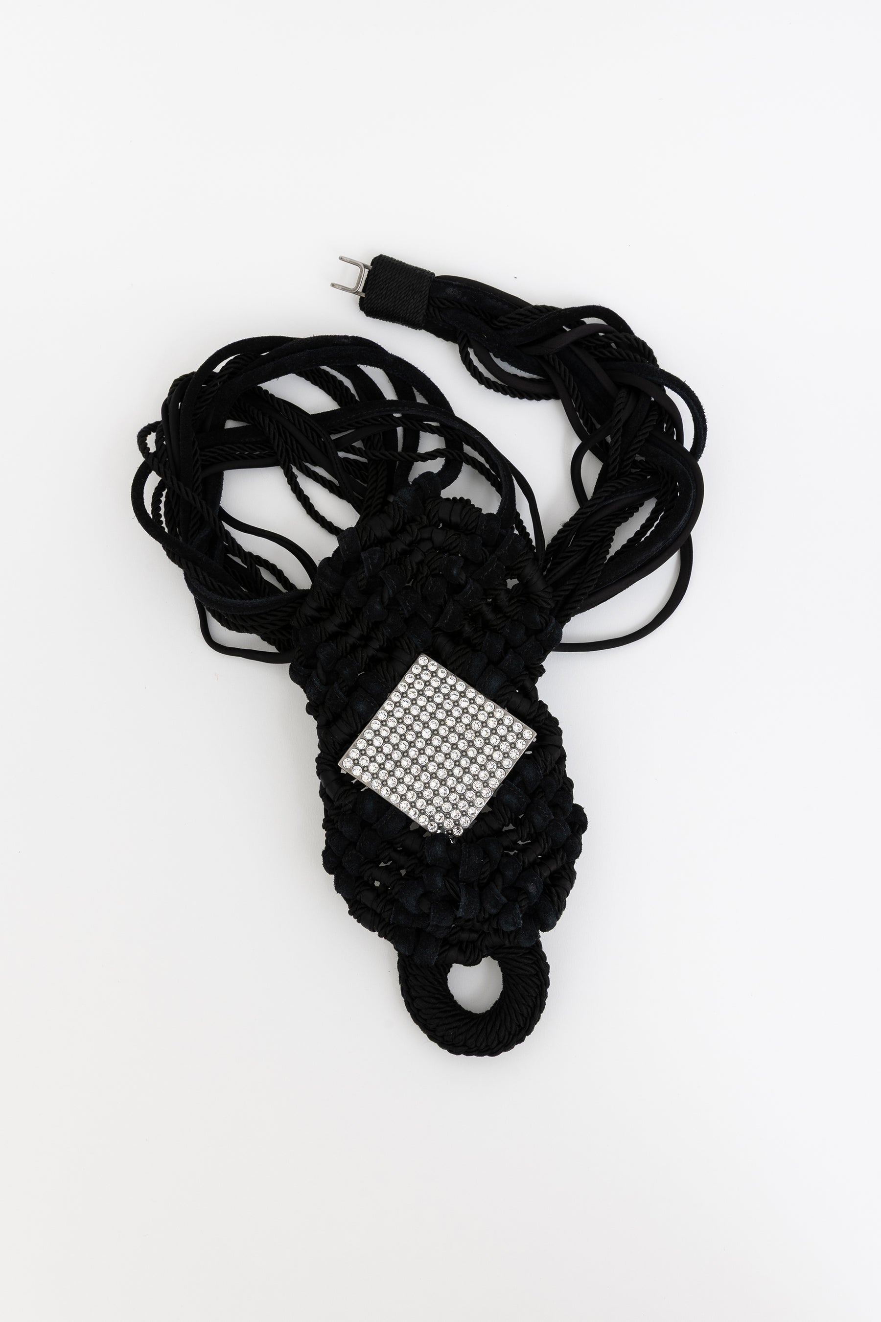 Crystal Embellished Braided Belt