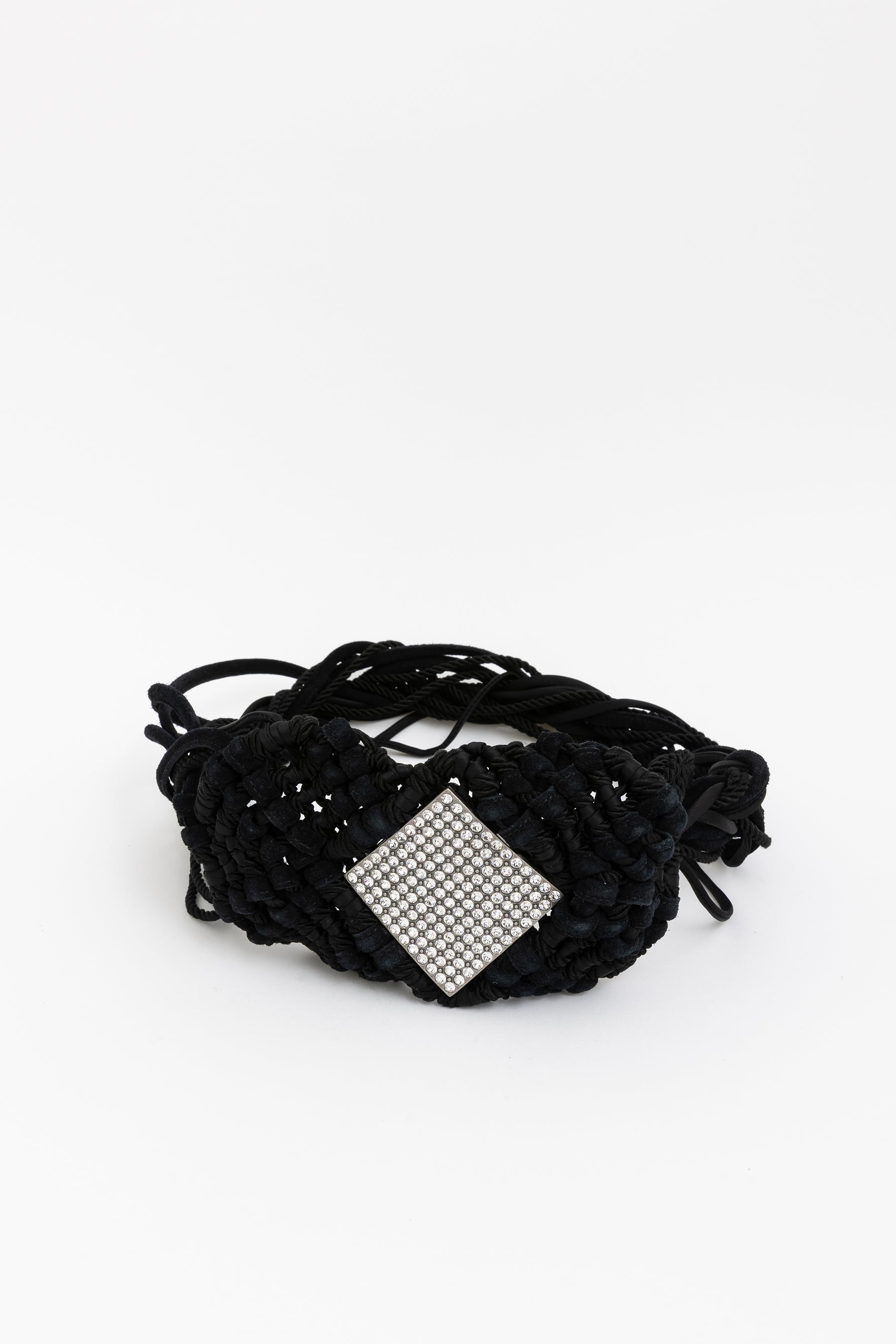 Crystal Embellished Braided Belt