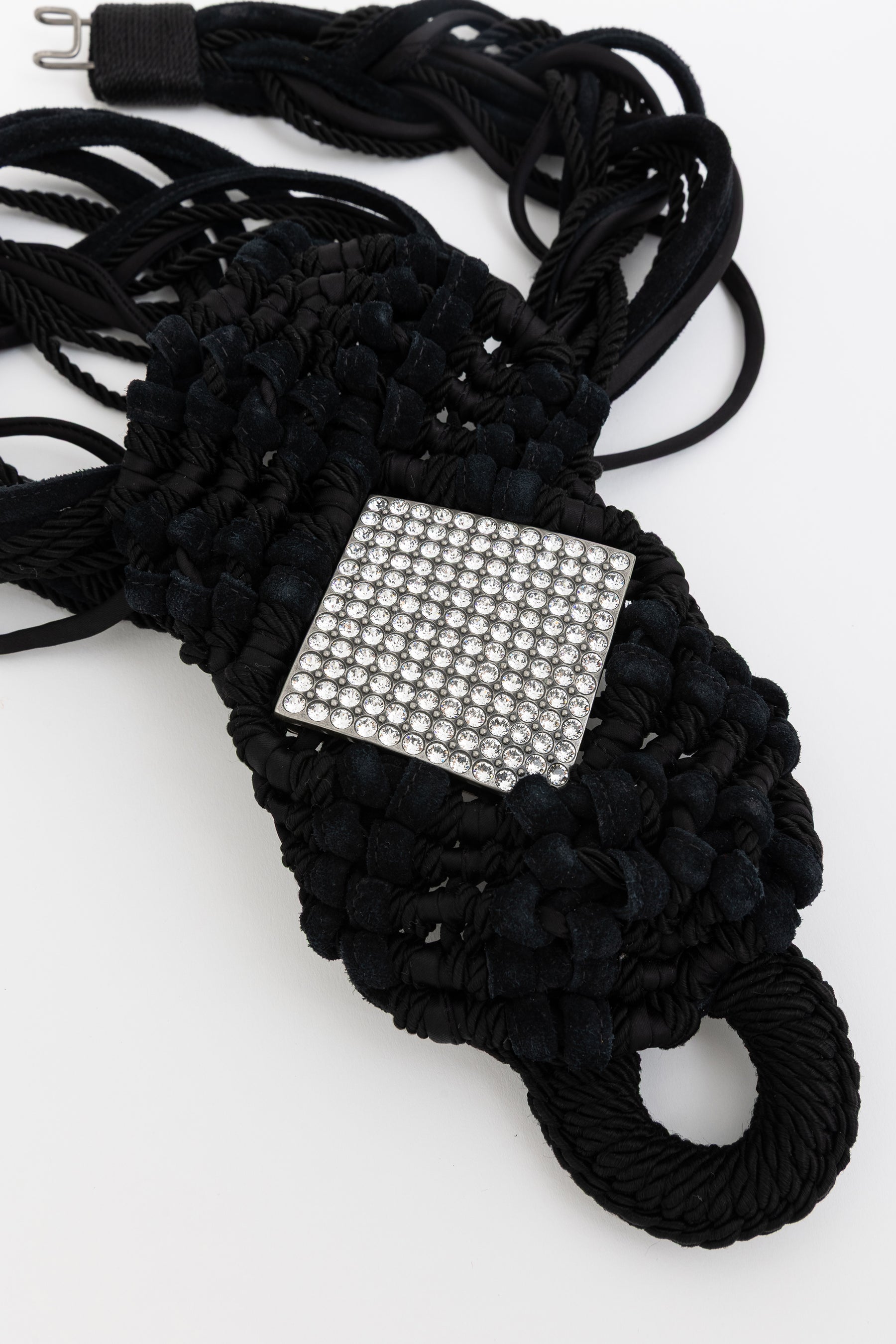 Crystal Embellished Braided Belt