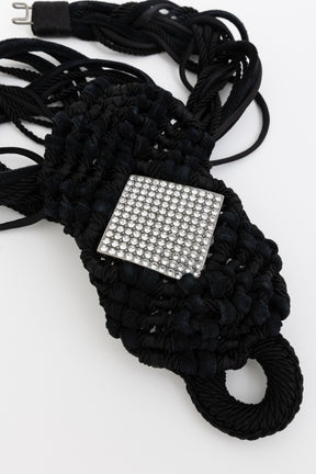 Crystal Embellished Braided Belt