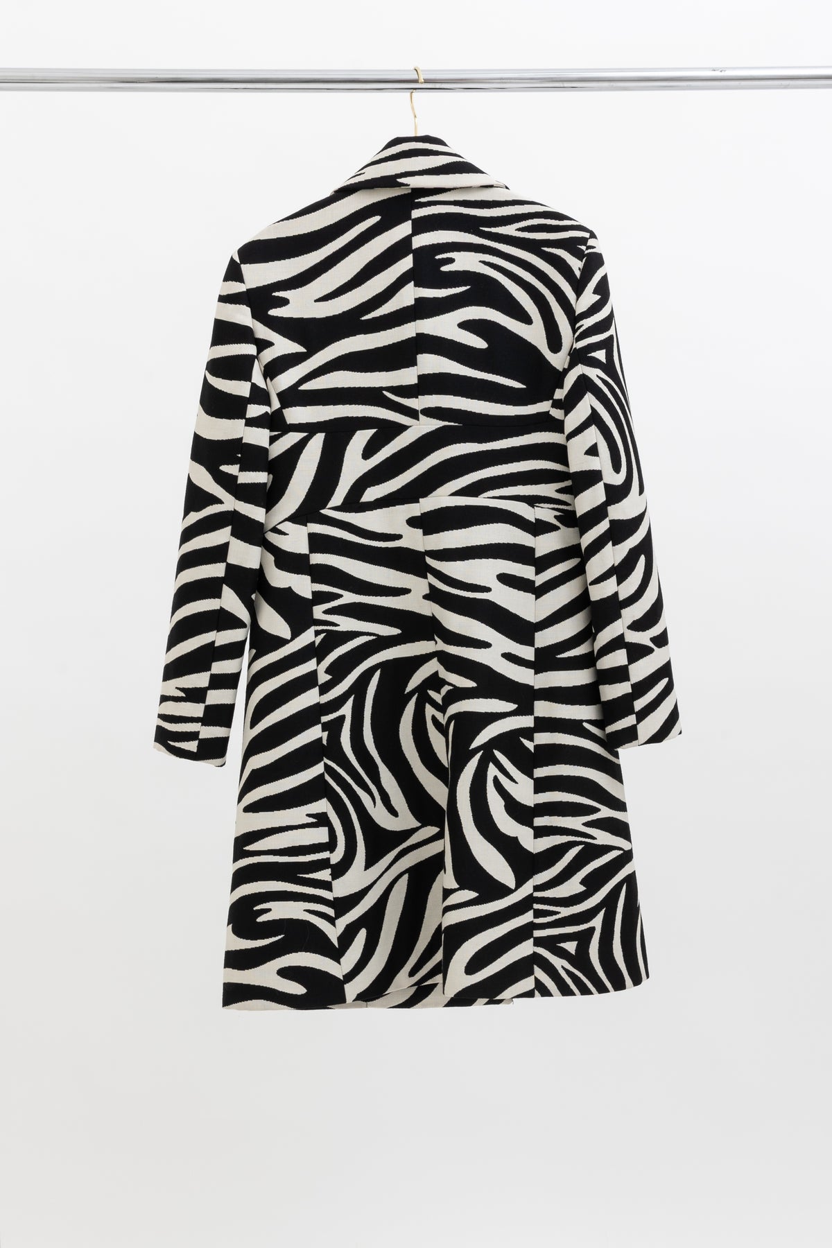 Zebra Print Wool Peacoat