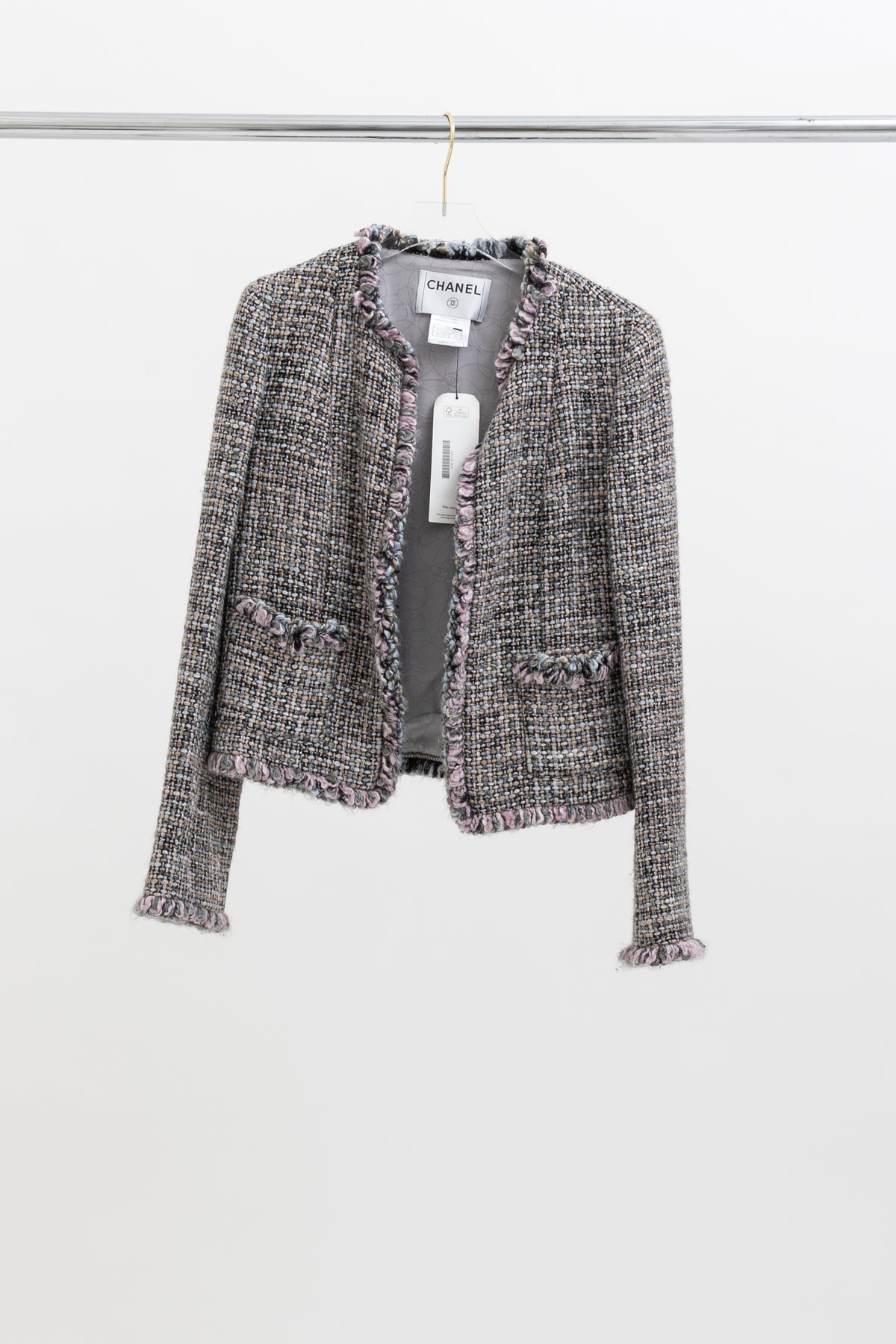 Fantasy Tweed Frayed Edge Jacket