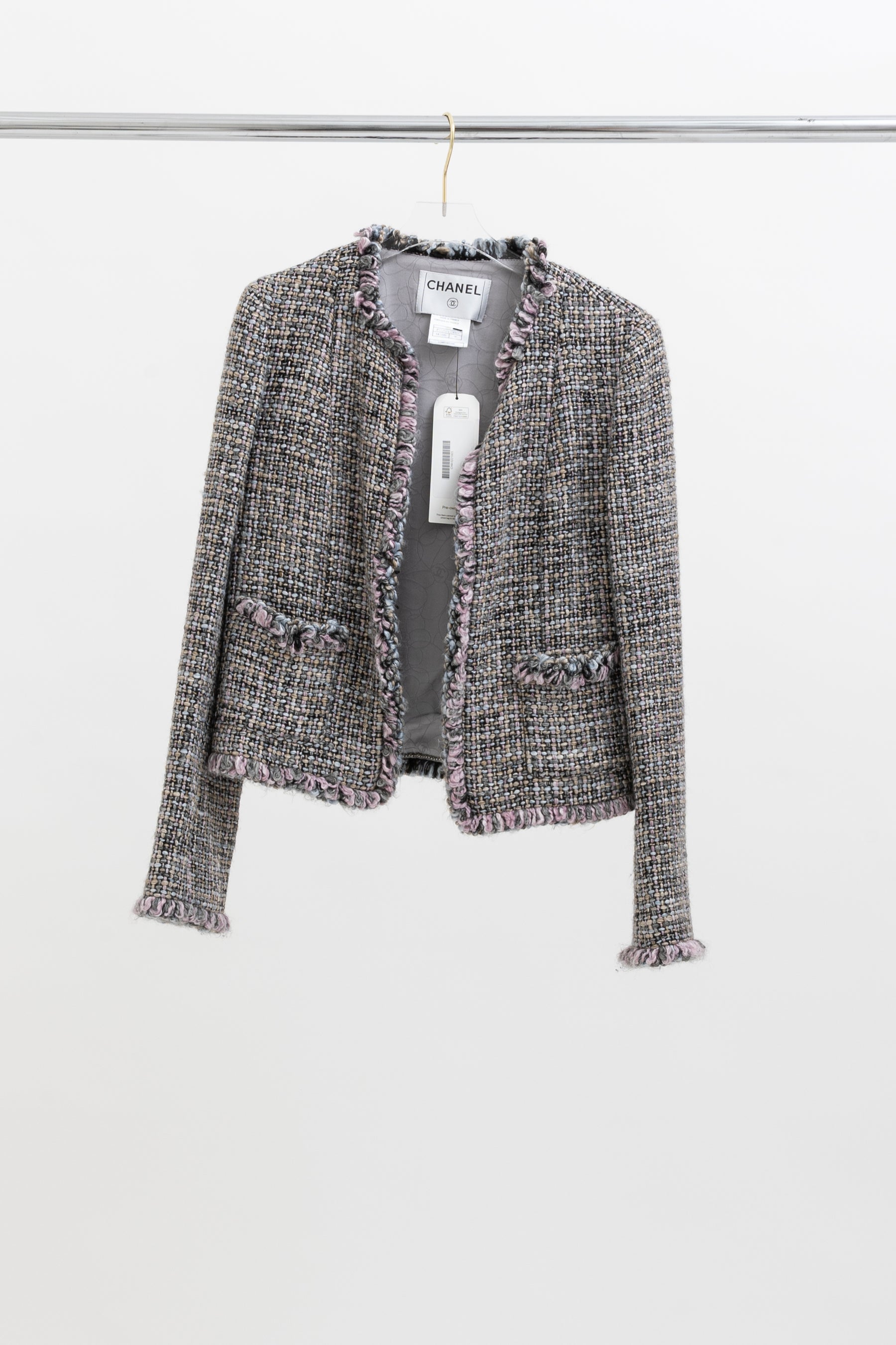 Fantasy Tweed Frayed Edge Jacket