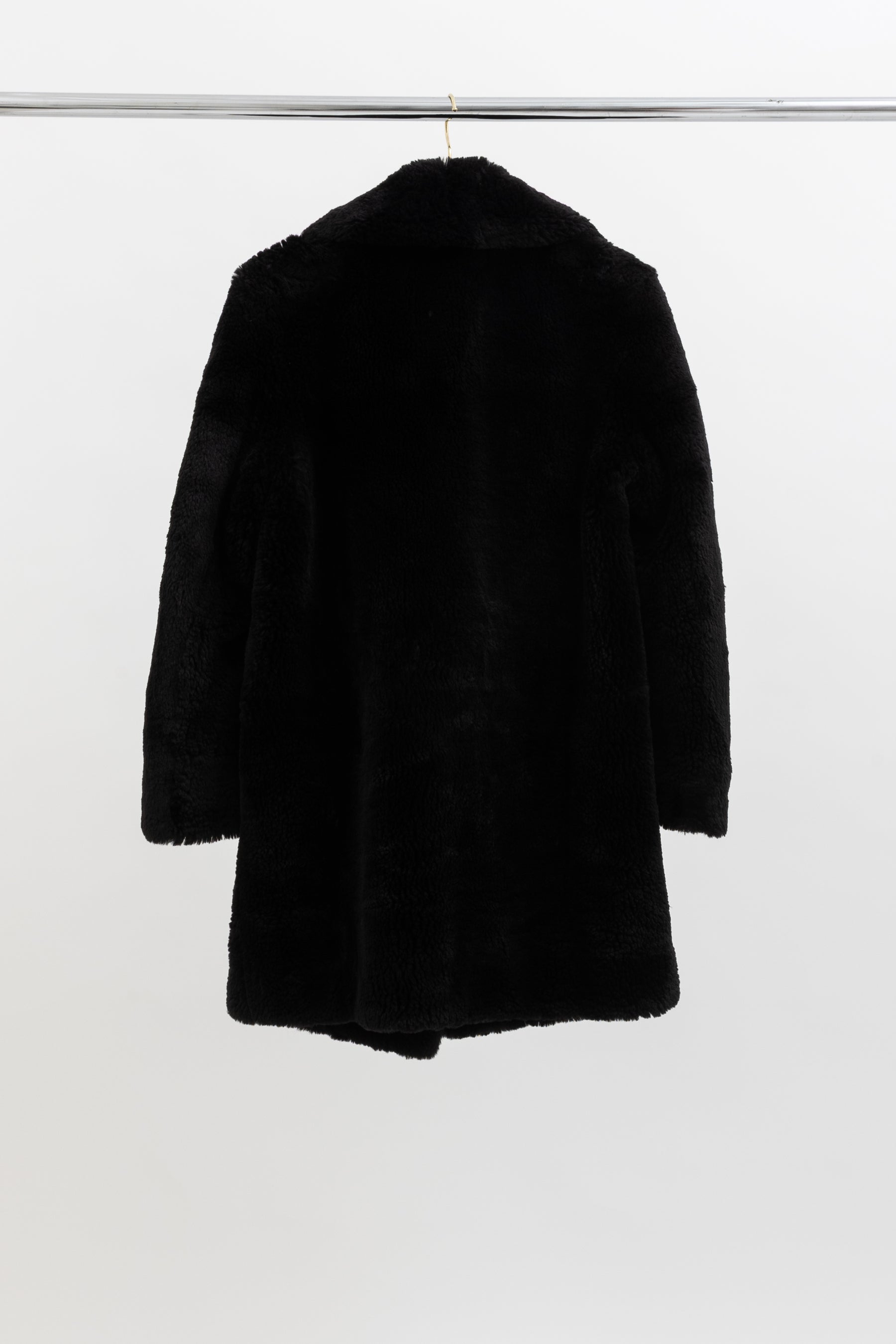 Faux Fur Double Breasted Coat