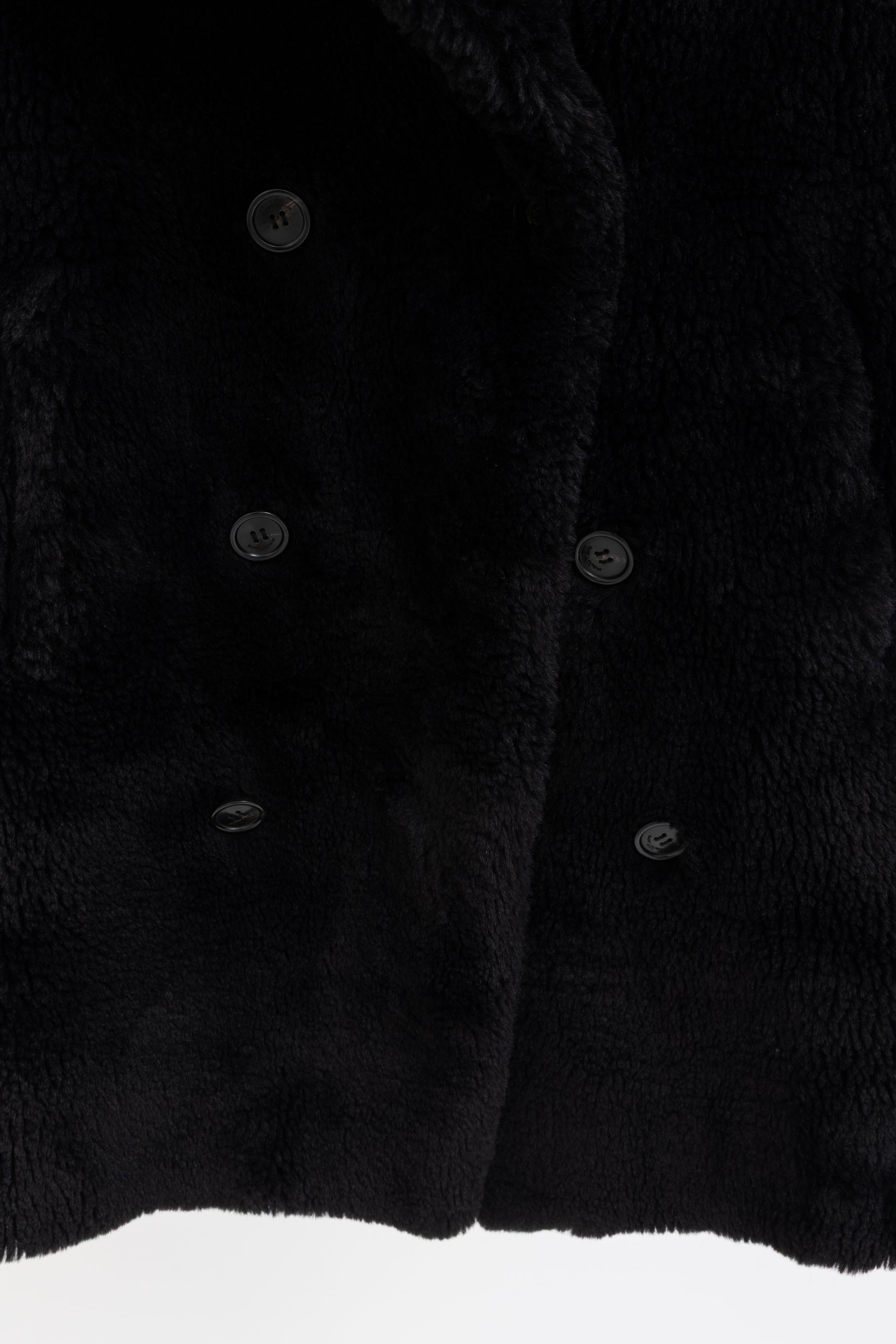 Faux Fur Double Breasted Coat