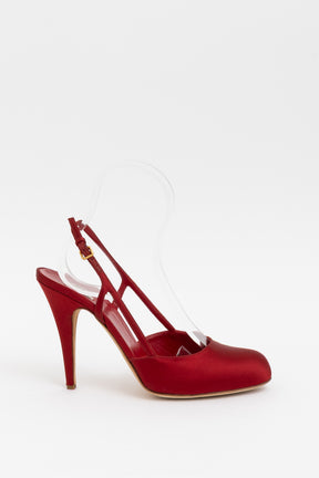 Satin Slingback Heels