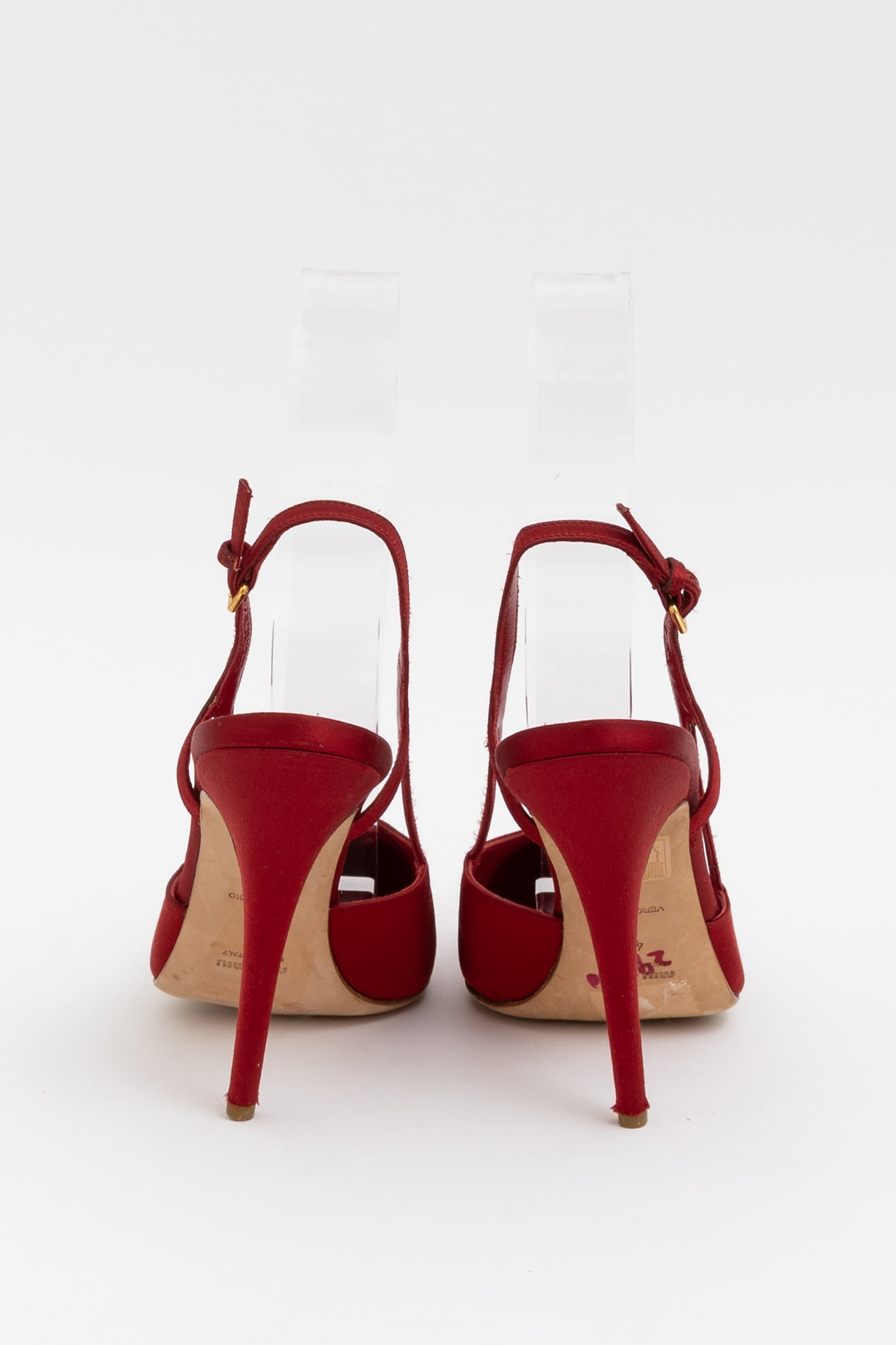 Satin Slingback Heels