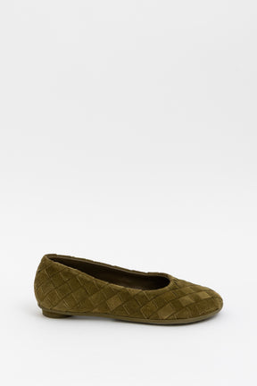 Atomic Intrecciato Suede Ballet Flats