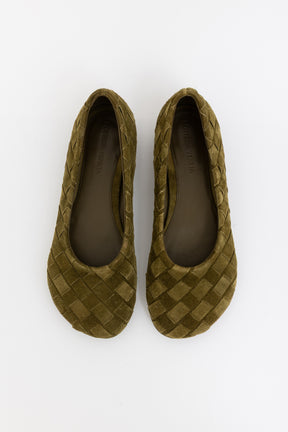 Atomic Intrecciato Suede Ballet Flats