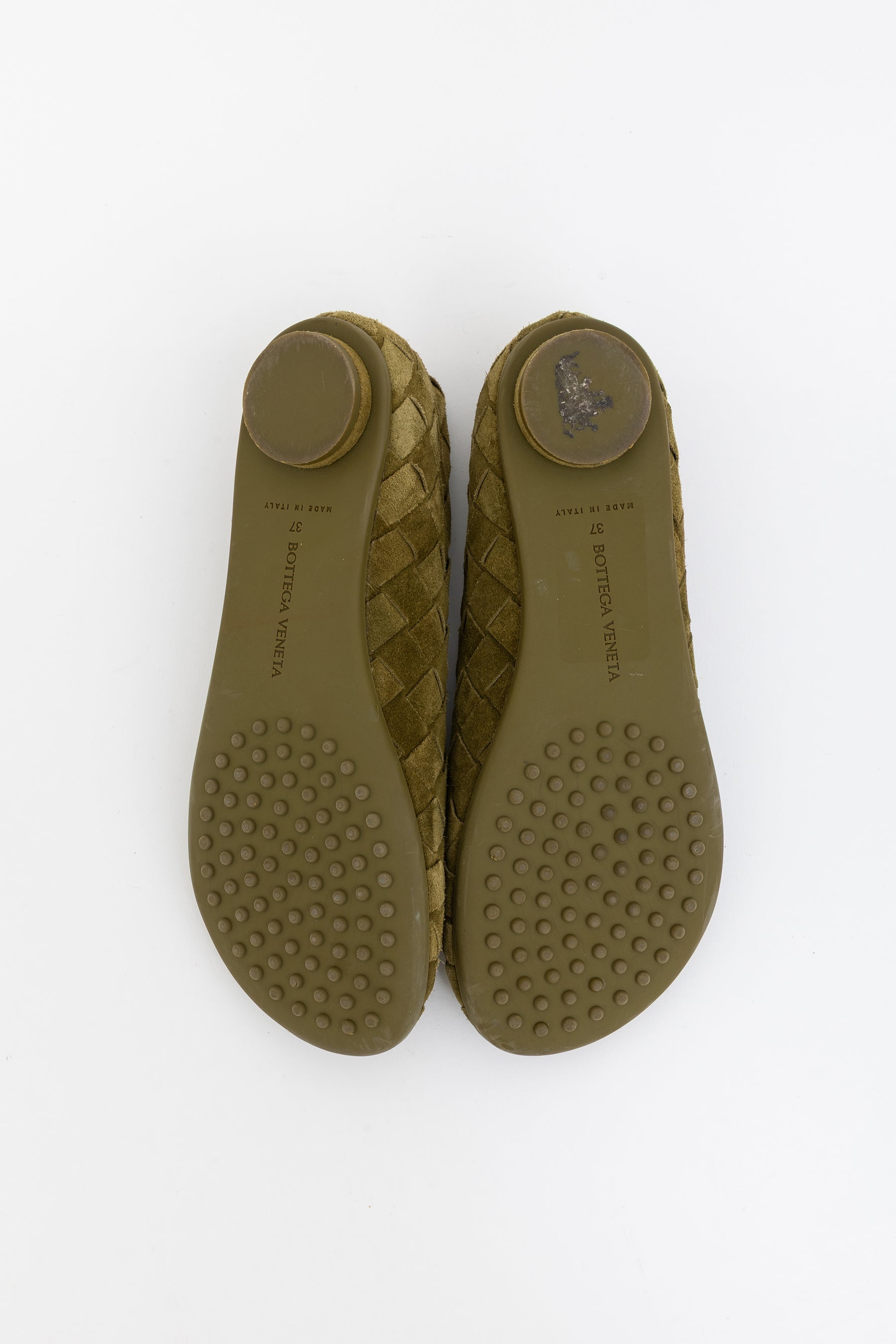 Atomic Intrecciato Suede Ballet Flats