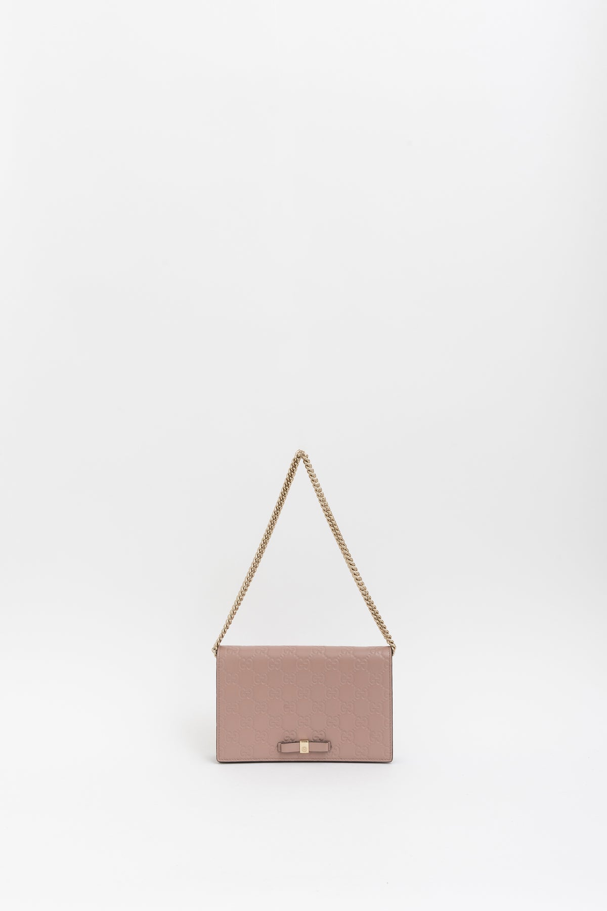 Guccissima Bow Flap Wallet on Chain