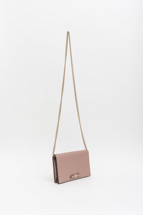 Guccissima Bow Flap Wallet on Chain