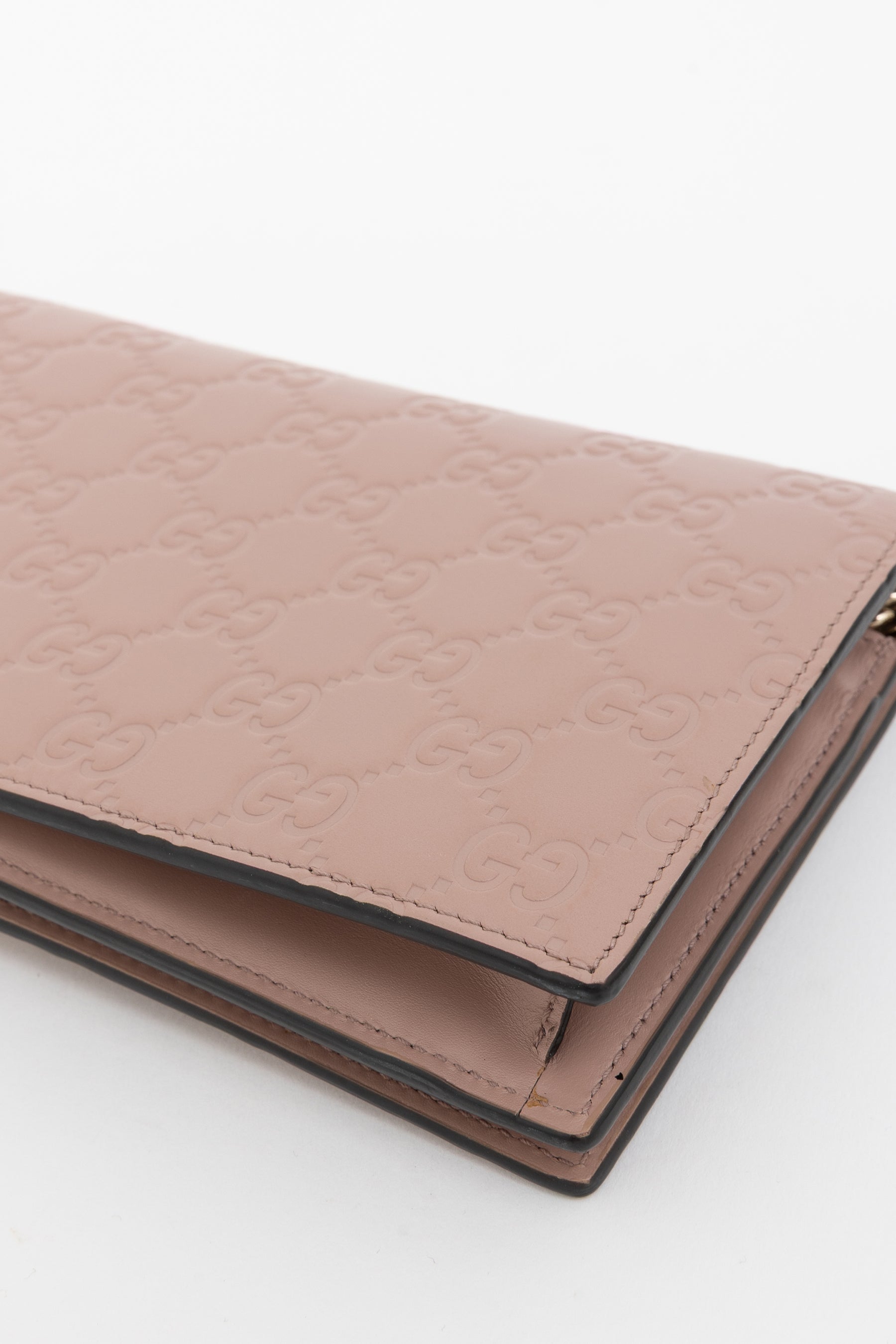 Guccissima Bow Flap Wallet on Chain