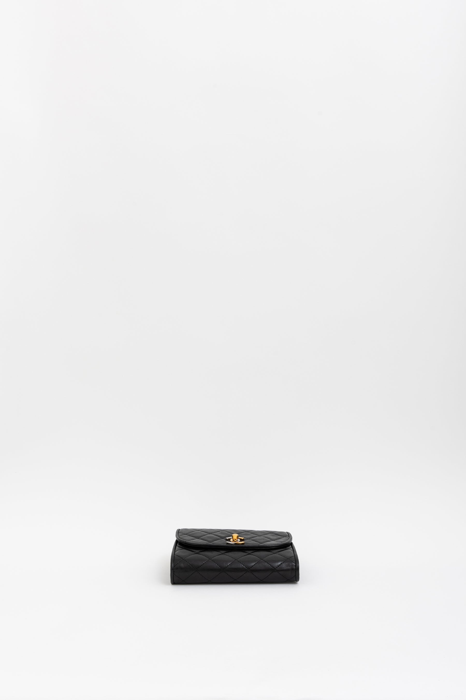 Vintage Quilted Two-Tone Logo Shoulder Bag