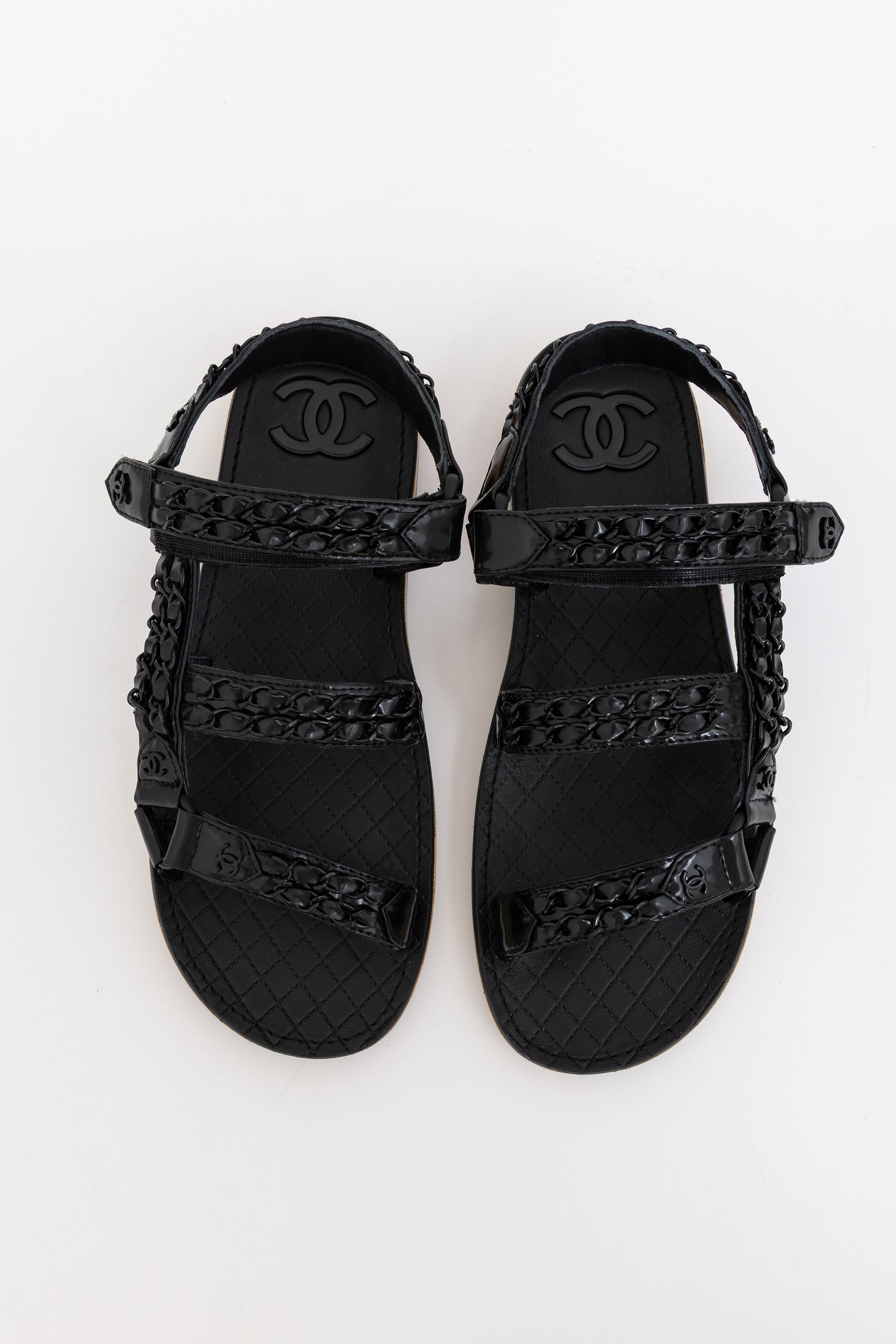 Interlocking CC Logo Slingback Sandals