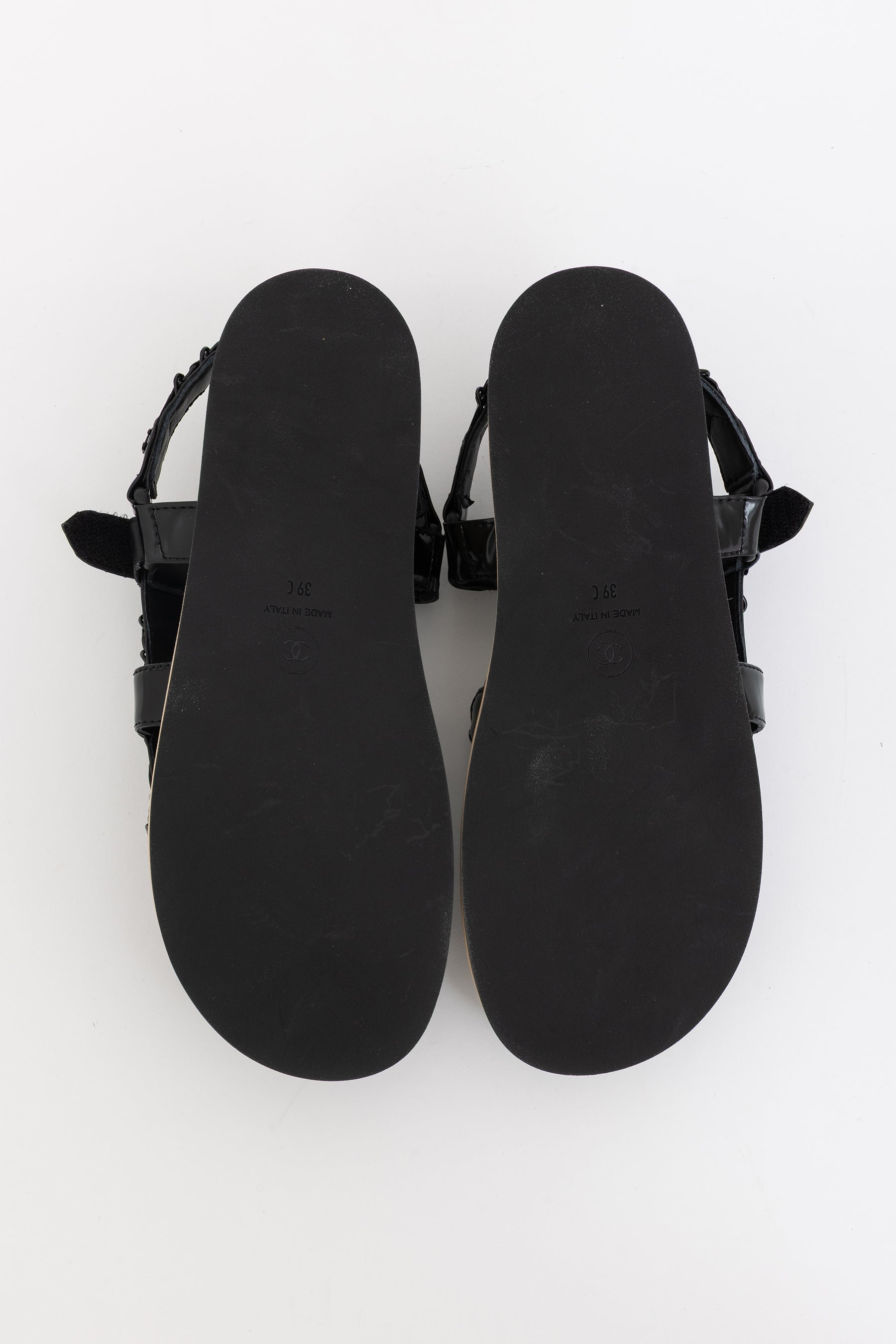 Interlocking CC Logo Slingback Sandals