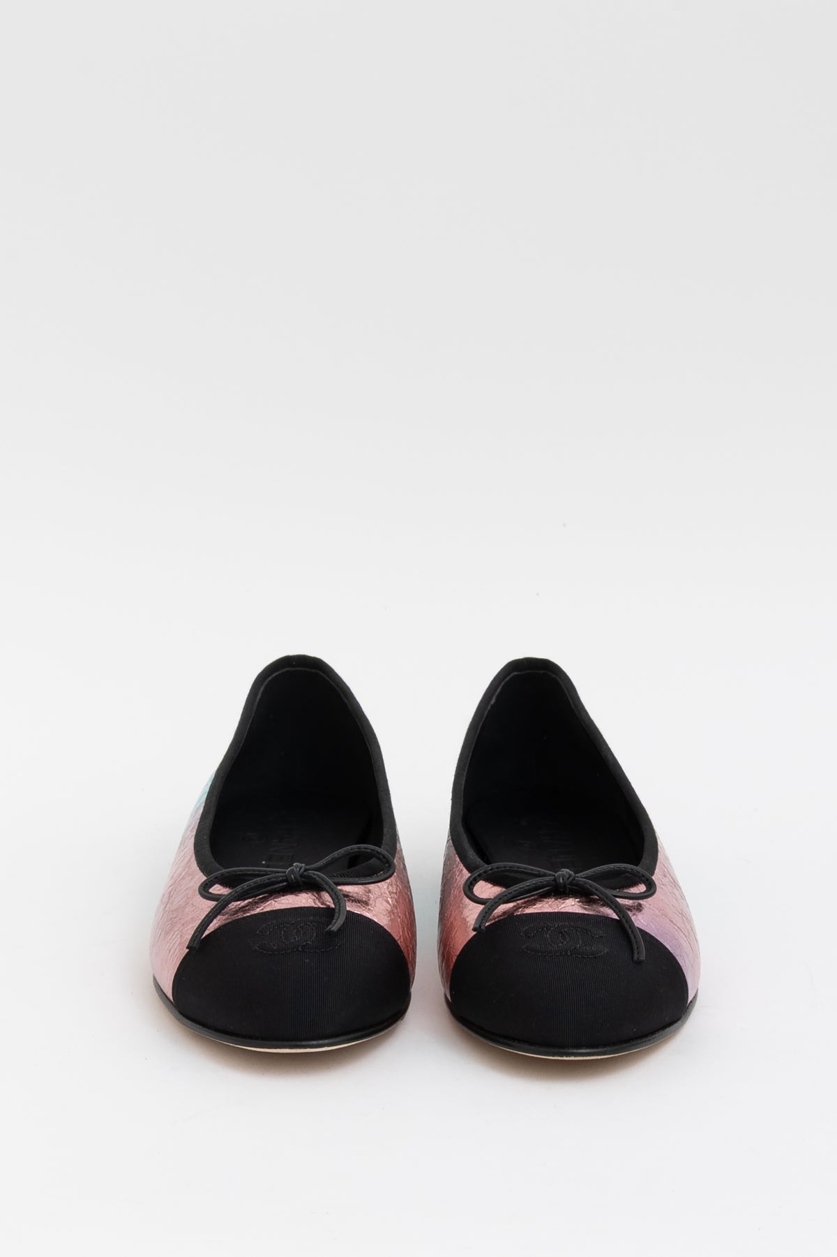 Métiers d'art Rainbow Metallic Crinkled Ballet Flats