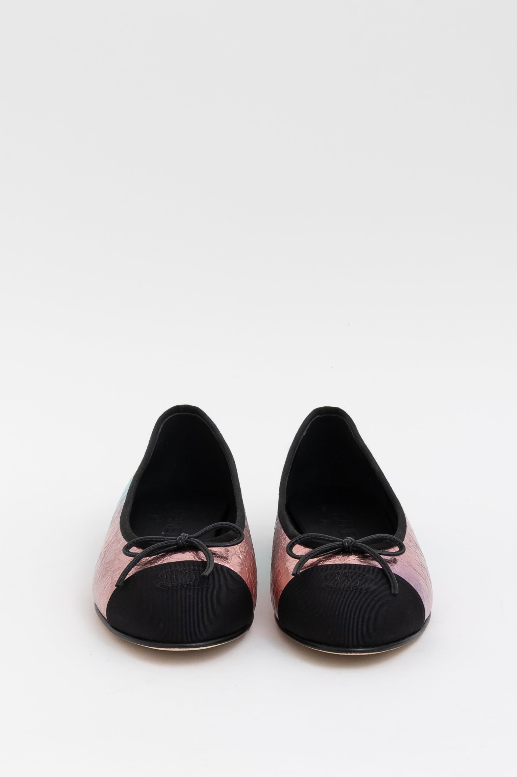 Métiers d'art Rainbow Metallic Crinkled Ballet Flats
