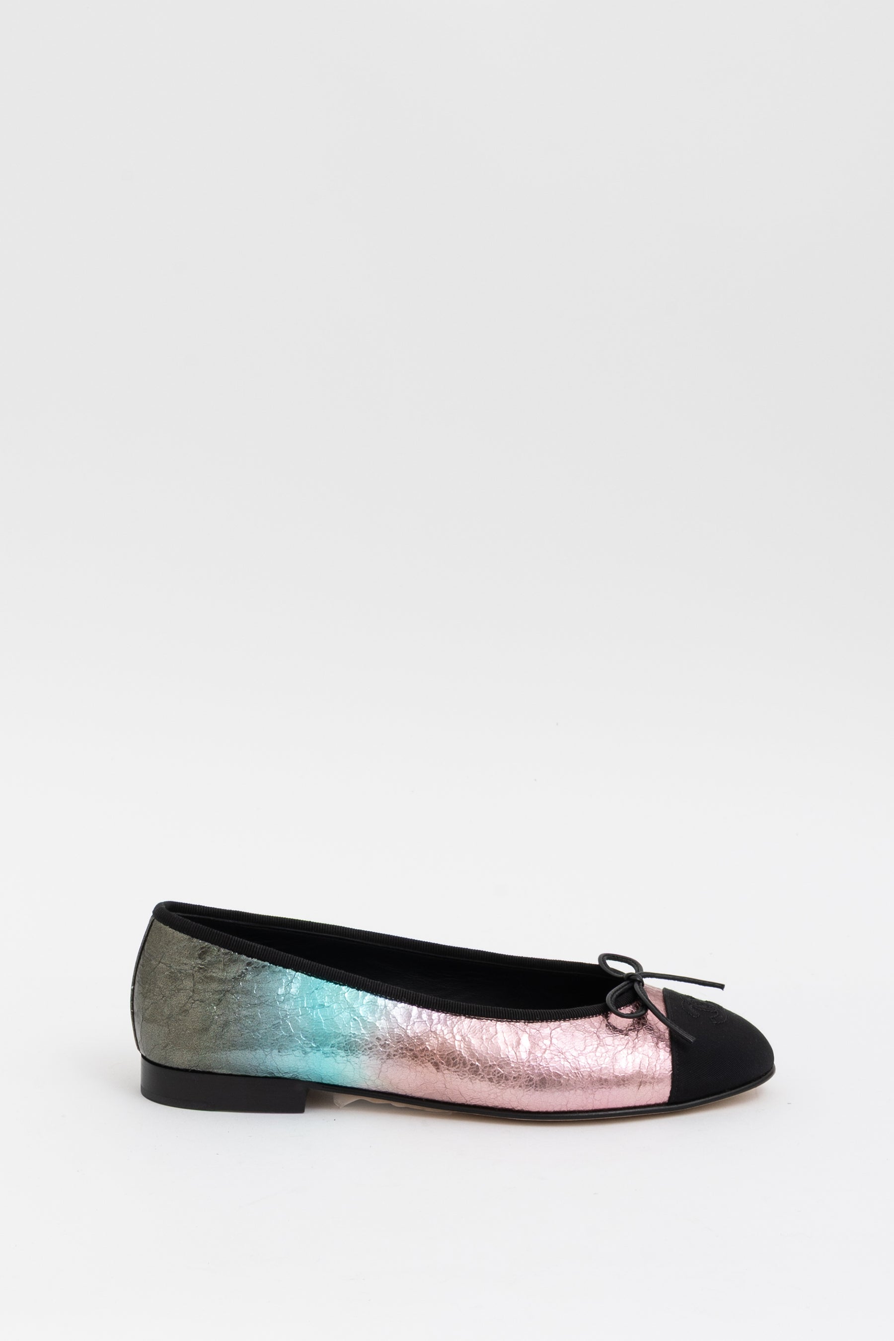Métiers d'art Rainbow Metallic Crinkled Ballet Flats