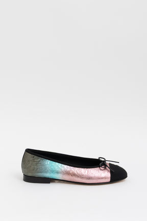 Métiers d'art Rainbow Metallic Crinkled Ballet Flats