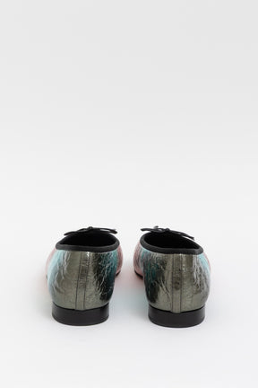 Métiers d'art Rainbow Metallic Crinkled Ballet Flats