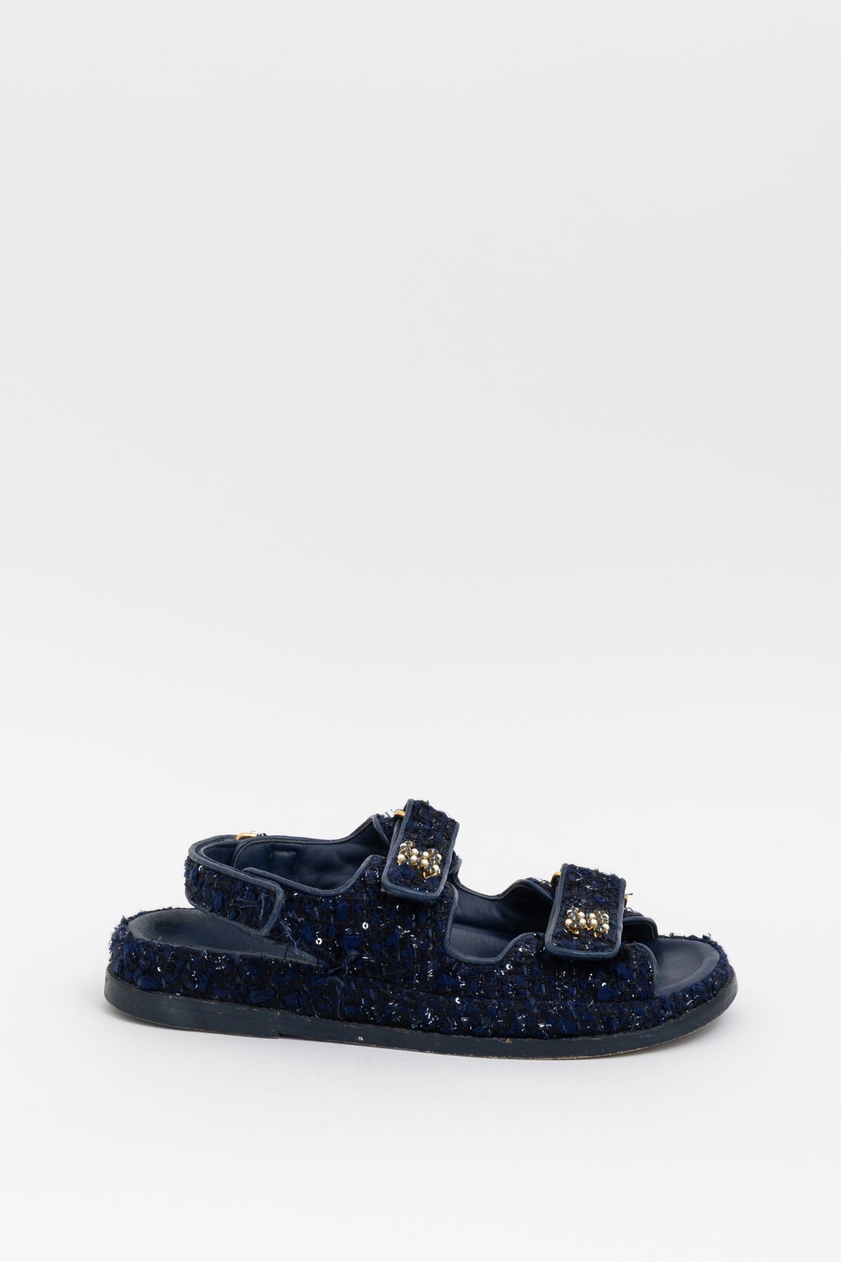 CC Tweed Dad Sandals