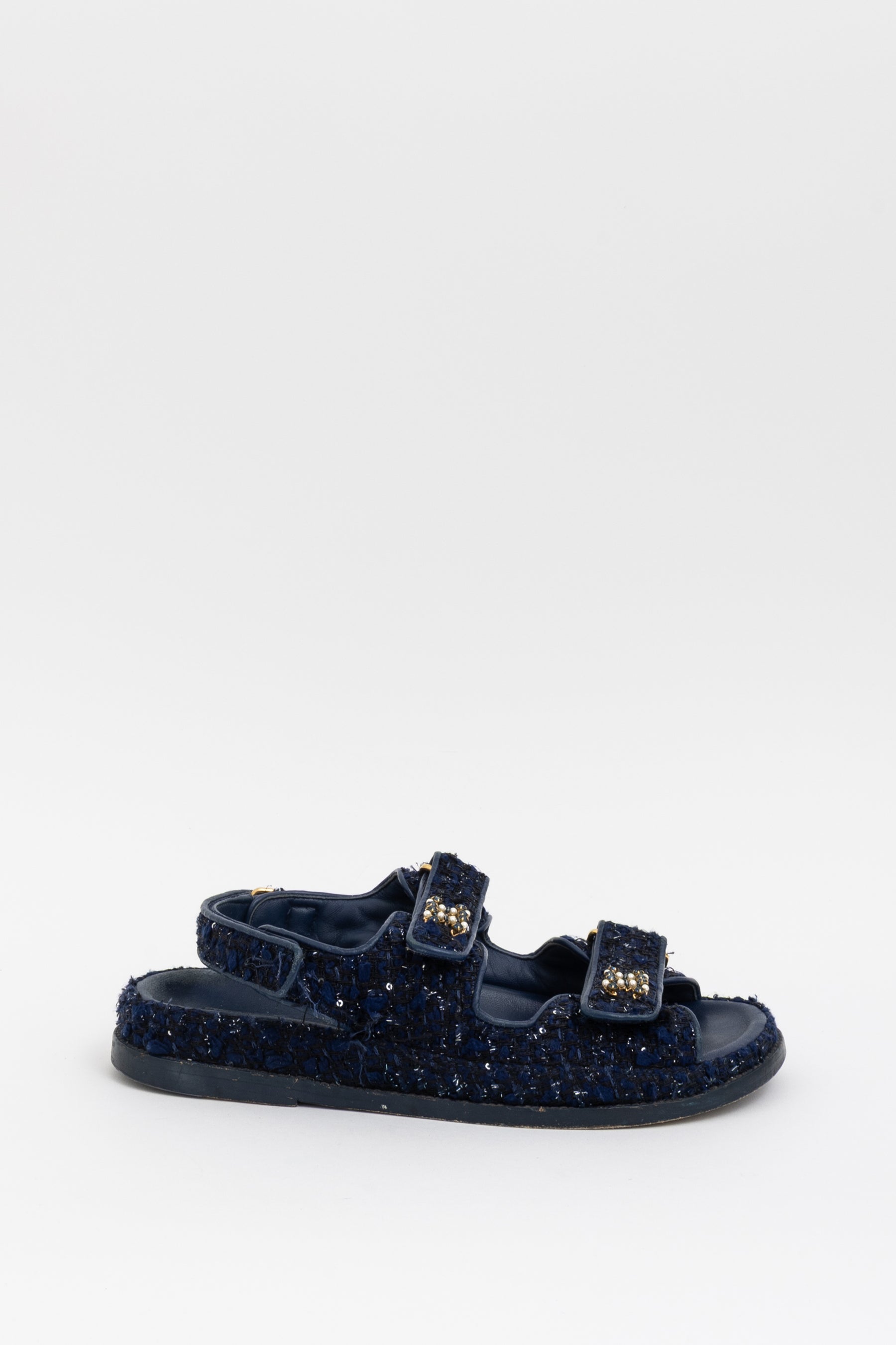 CC Tweed Dad Sandals