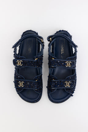 CC Tweed Dad Sandals