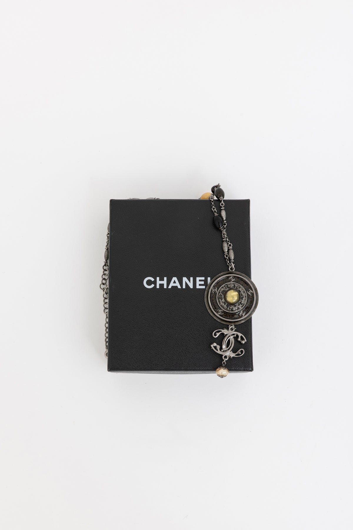 Vintage Coco Mark Beaded Necklace