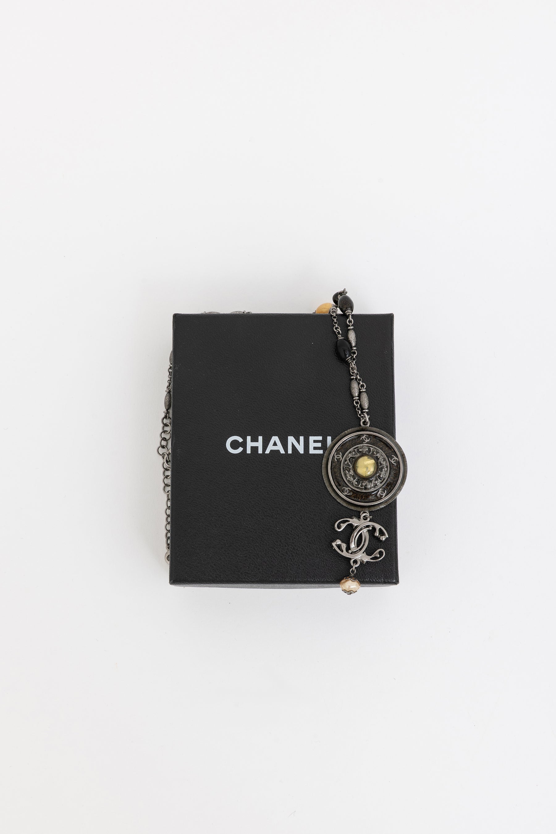 Vintage Coco Mark Beaded Necklace