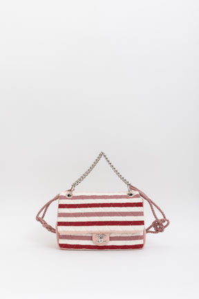 Stripe Jersey and Rope Flap Bag