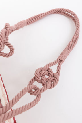 Stripe Jersey and Rope Flap Bag