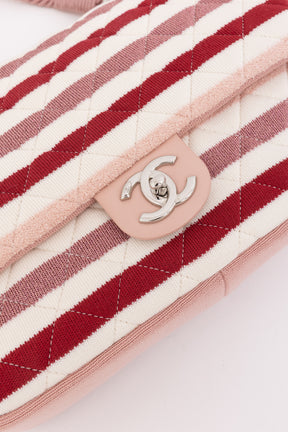 Stripe Jersey and Rope Flap Bag