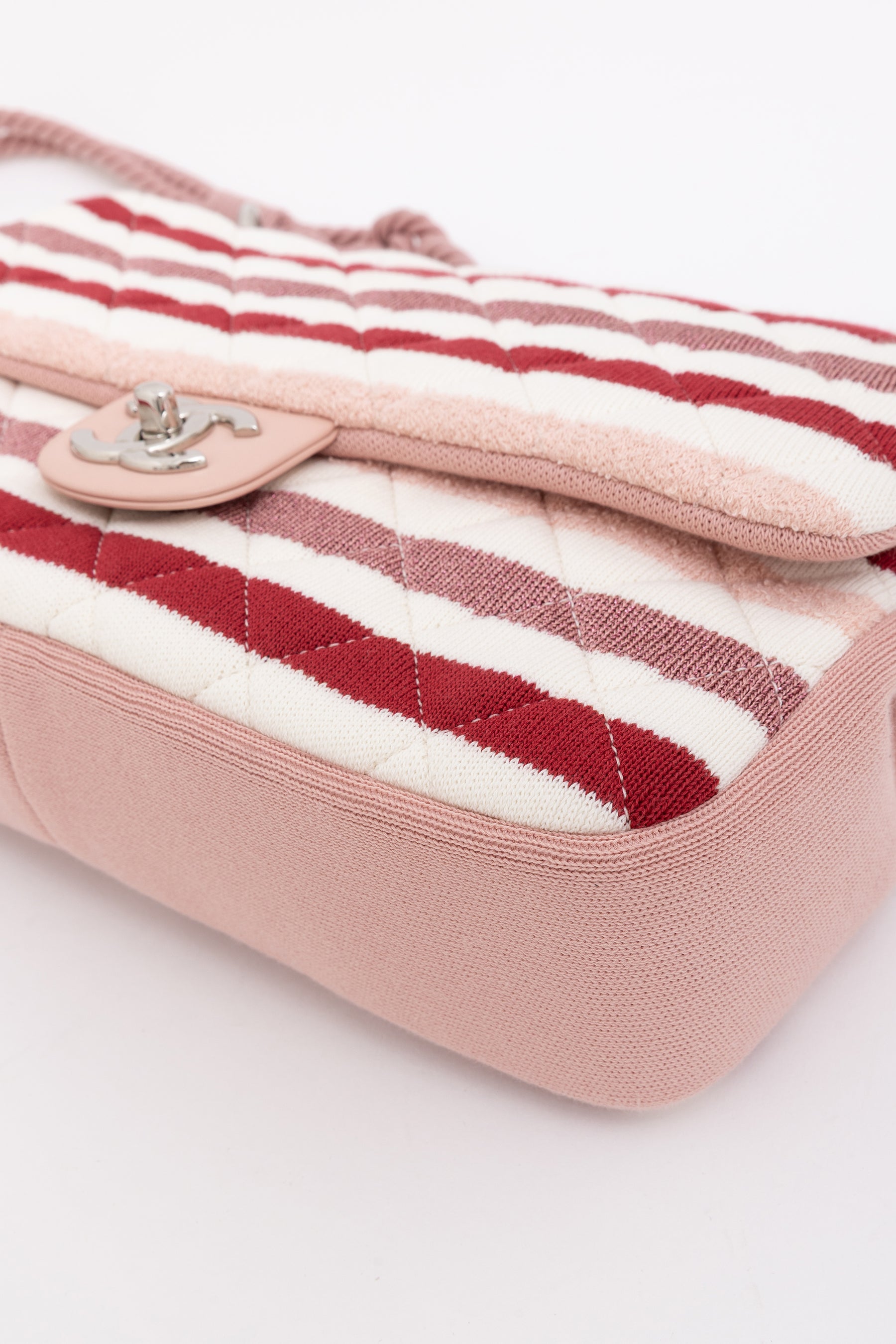 Stripe Jersey and Rope Flap Bag